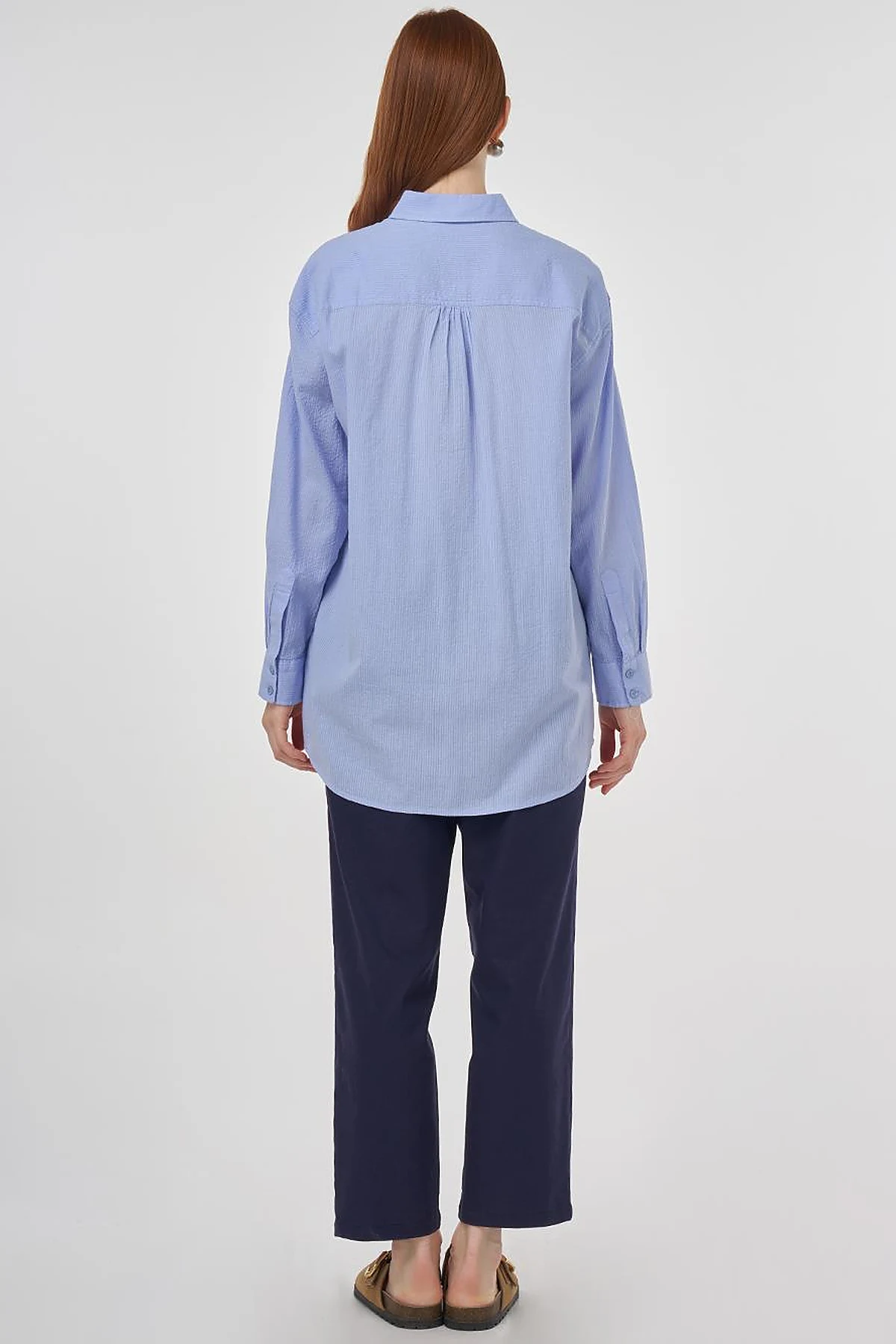 100% Cotton Relaxed Fit Tunic Crown Blue