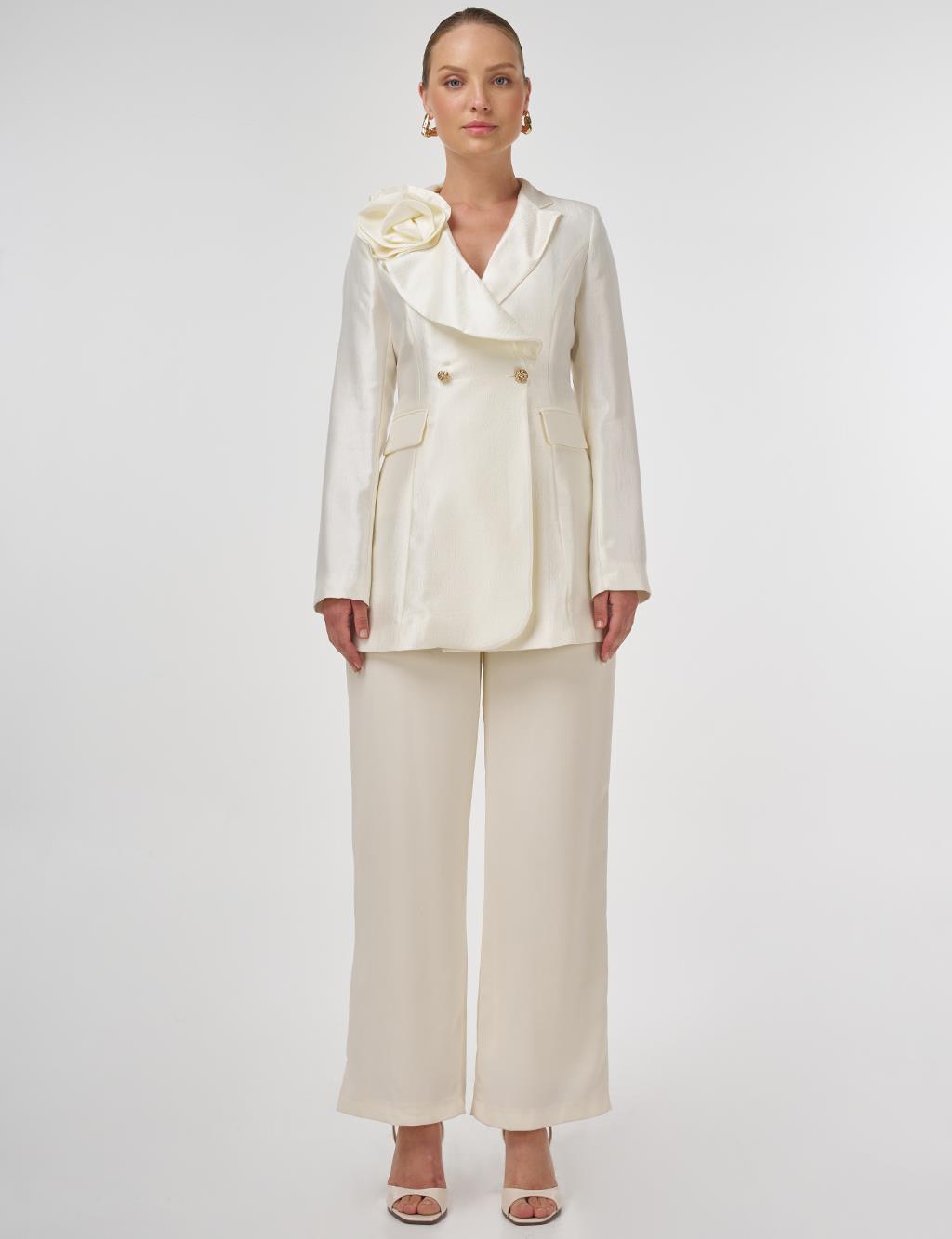 Rose Motif Elegant Blazer