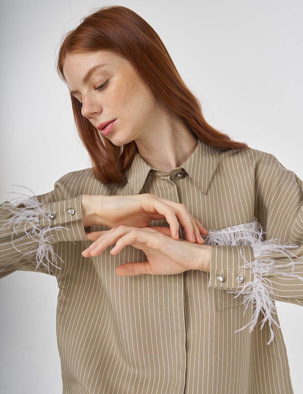 Ruched Modal Tunic in Stone 