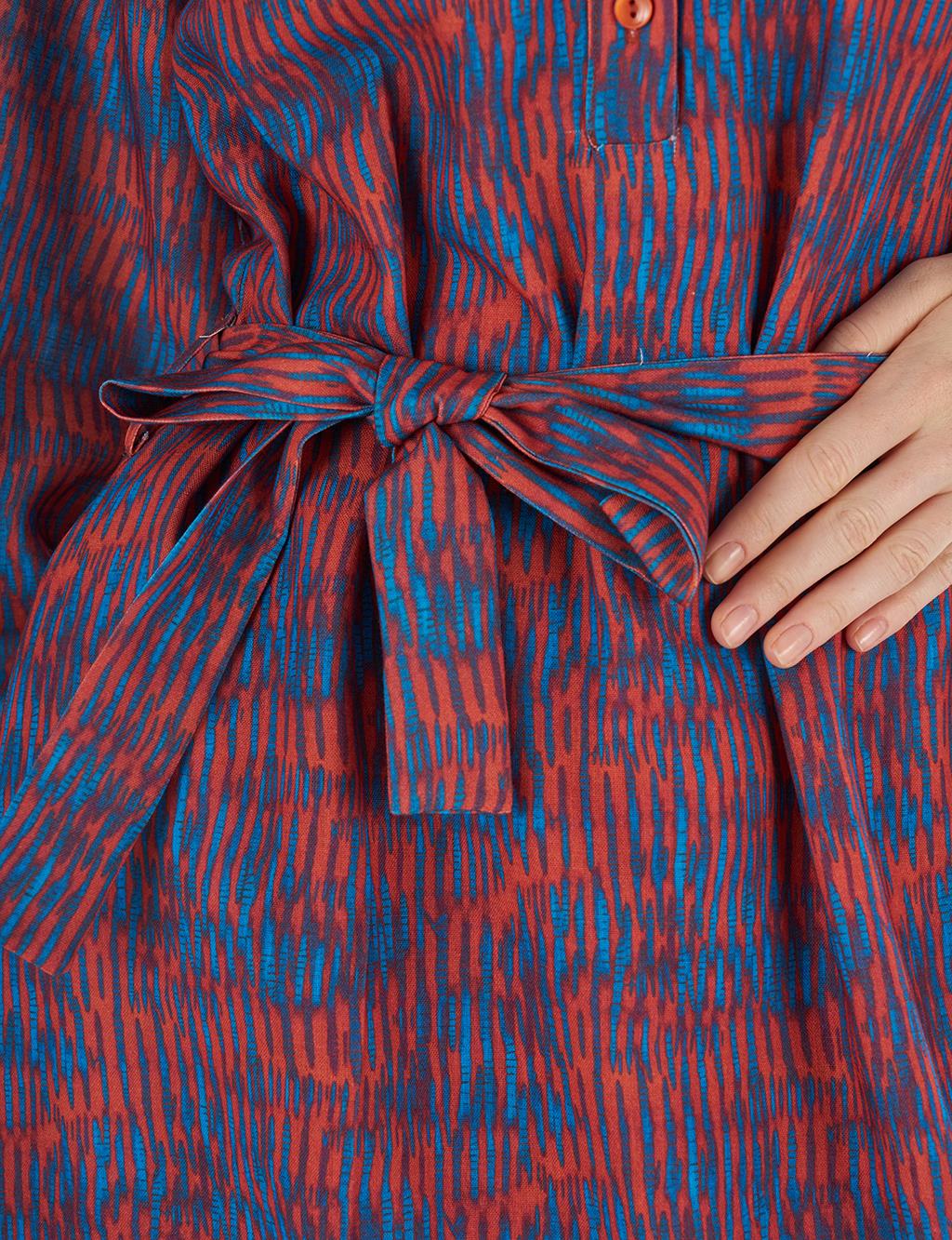 Patterned Maxi Dress Indigo