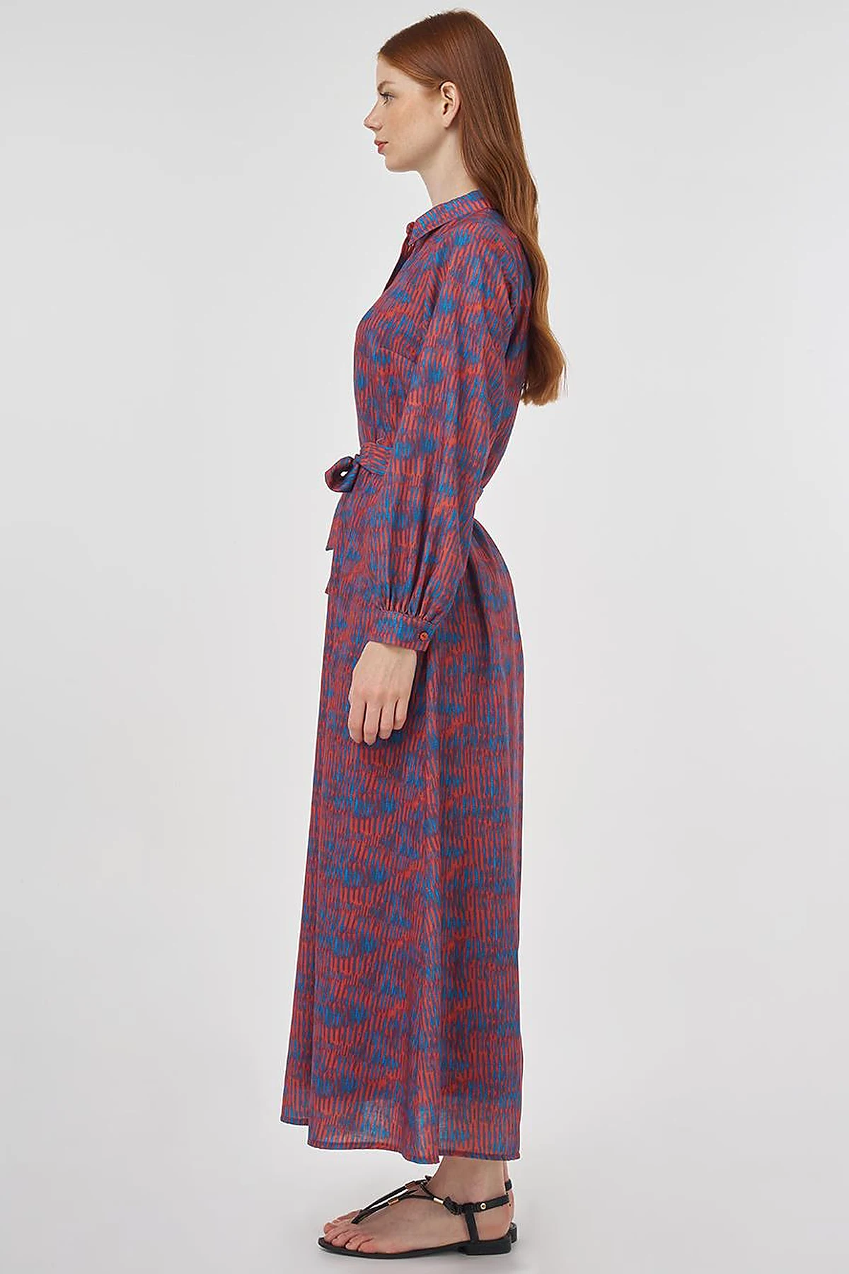 Patterned Maxi Dress Indigo