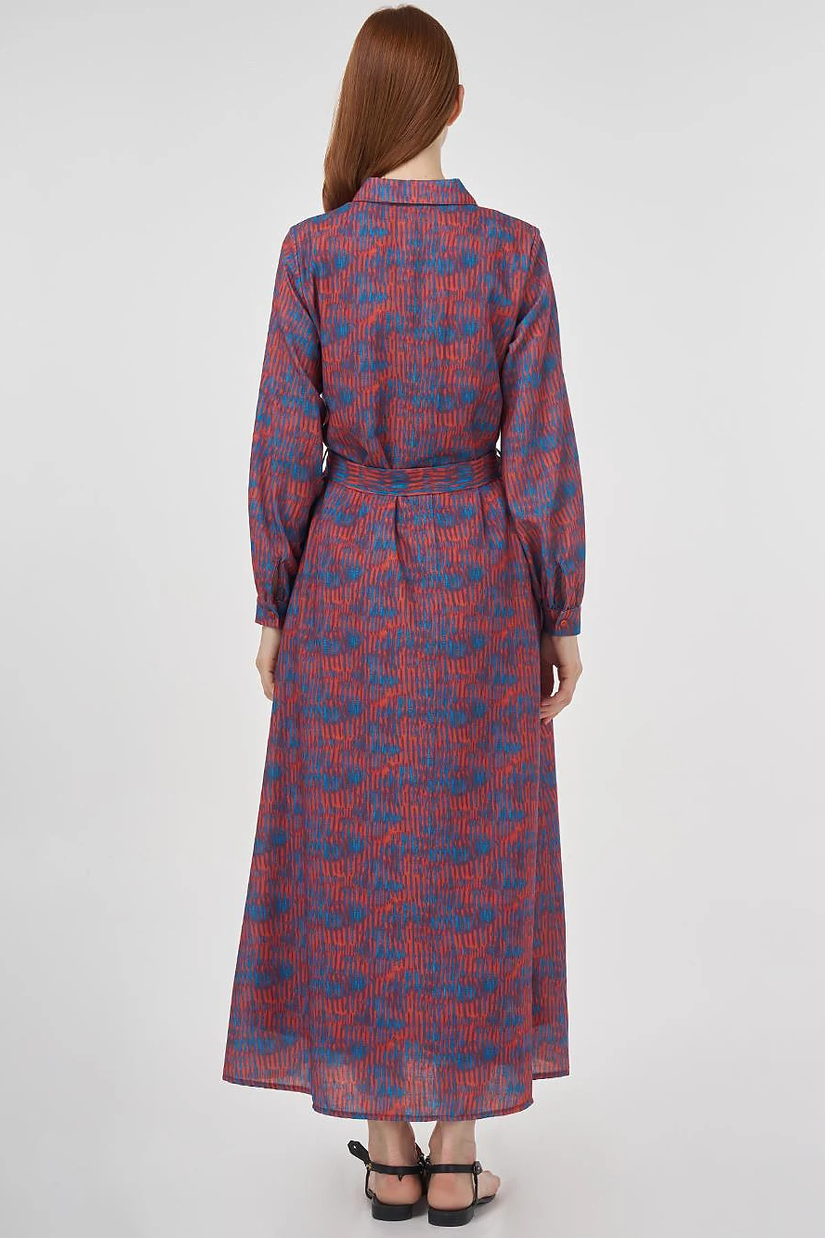 Patterned Maxi Dress Indigo
