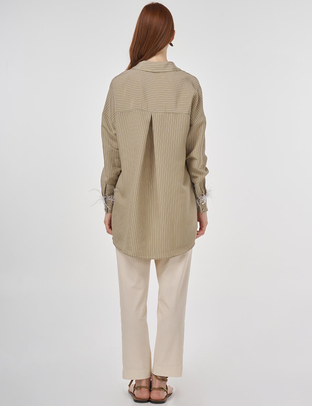 Ruched Modal Tunic in Stone 