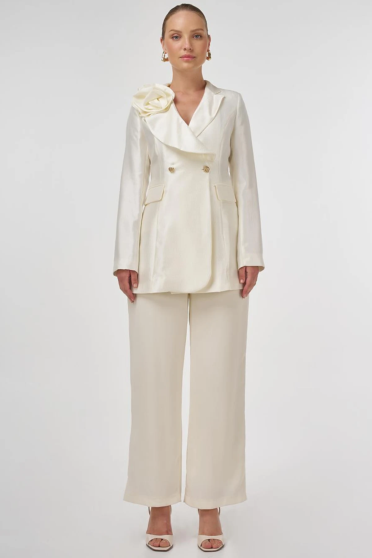 Rose Motif Elegant Blazer