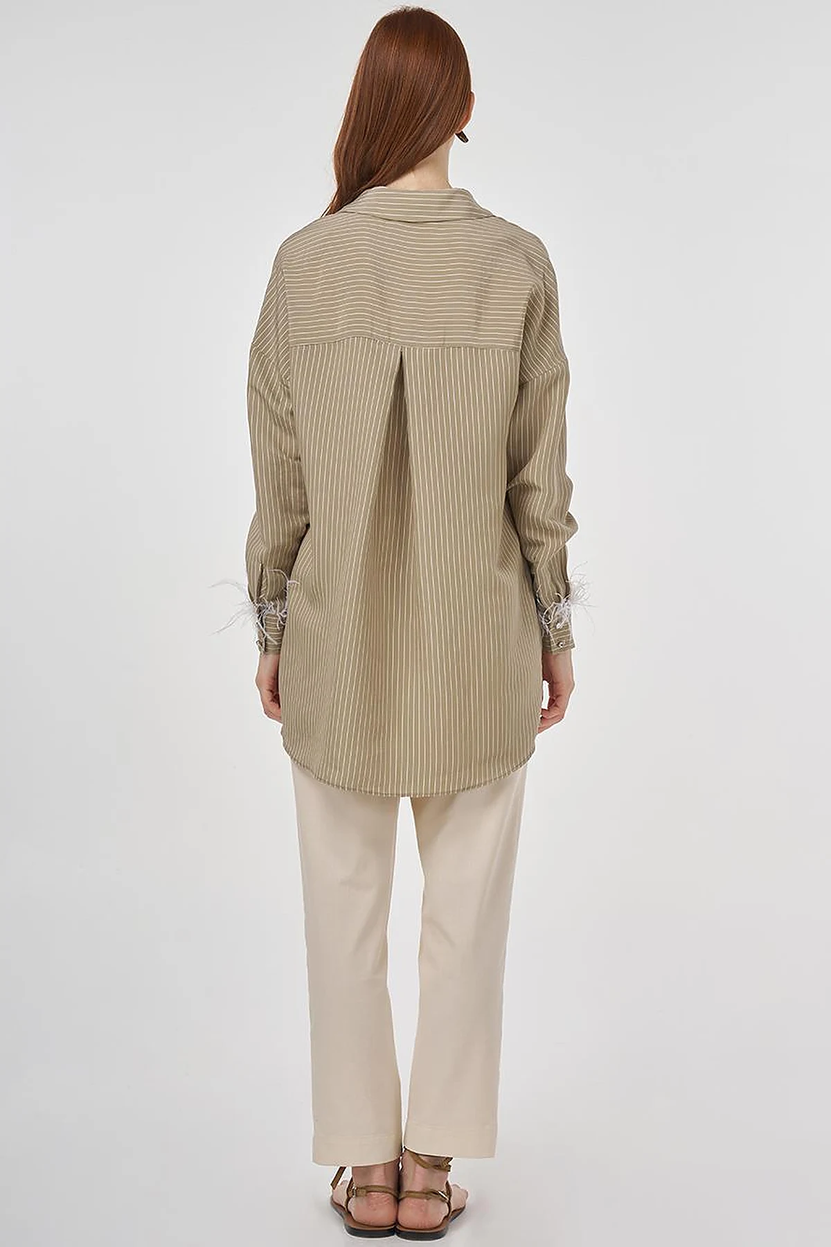 Ruched Modal Tunic in Stone 