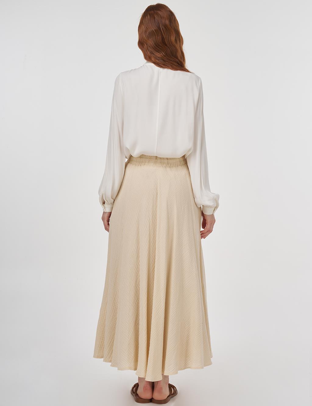 Muslin Flared Skirt Cream