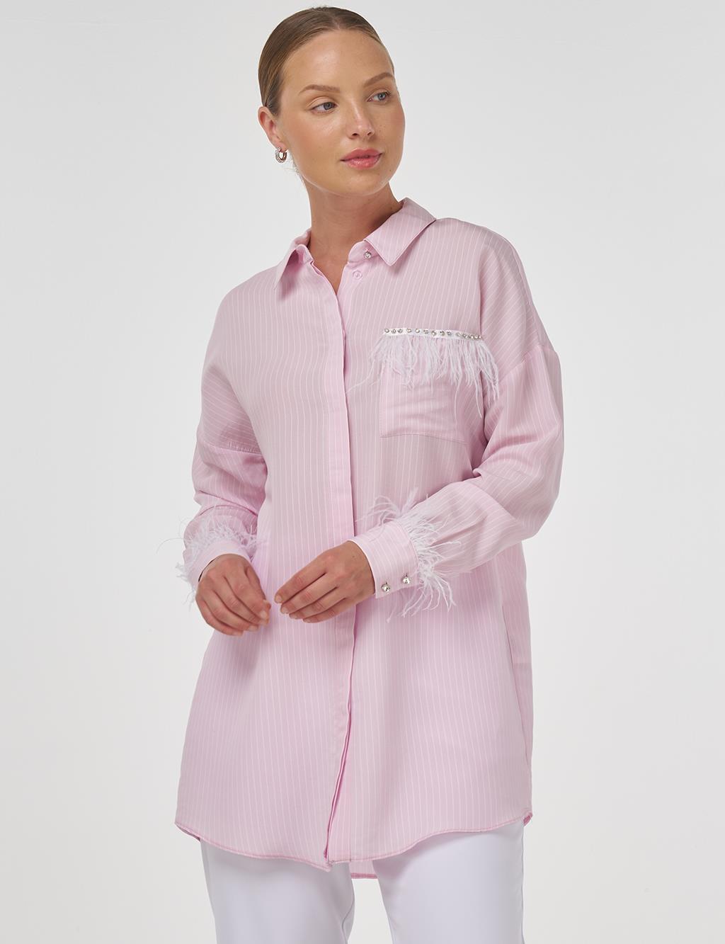 Otrişli Modal Tunik Pembe 