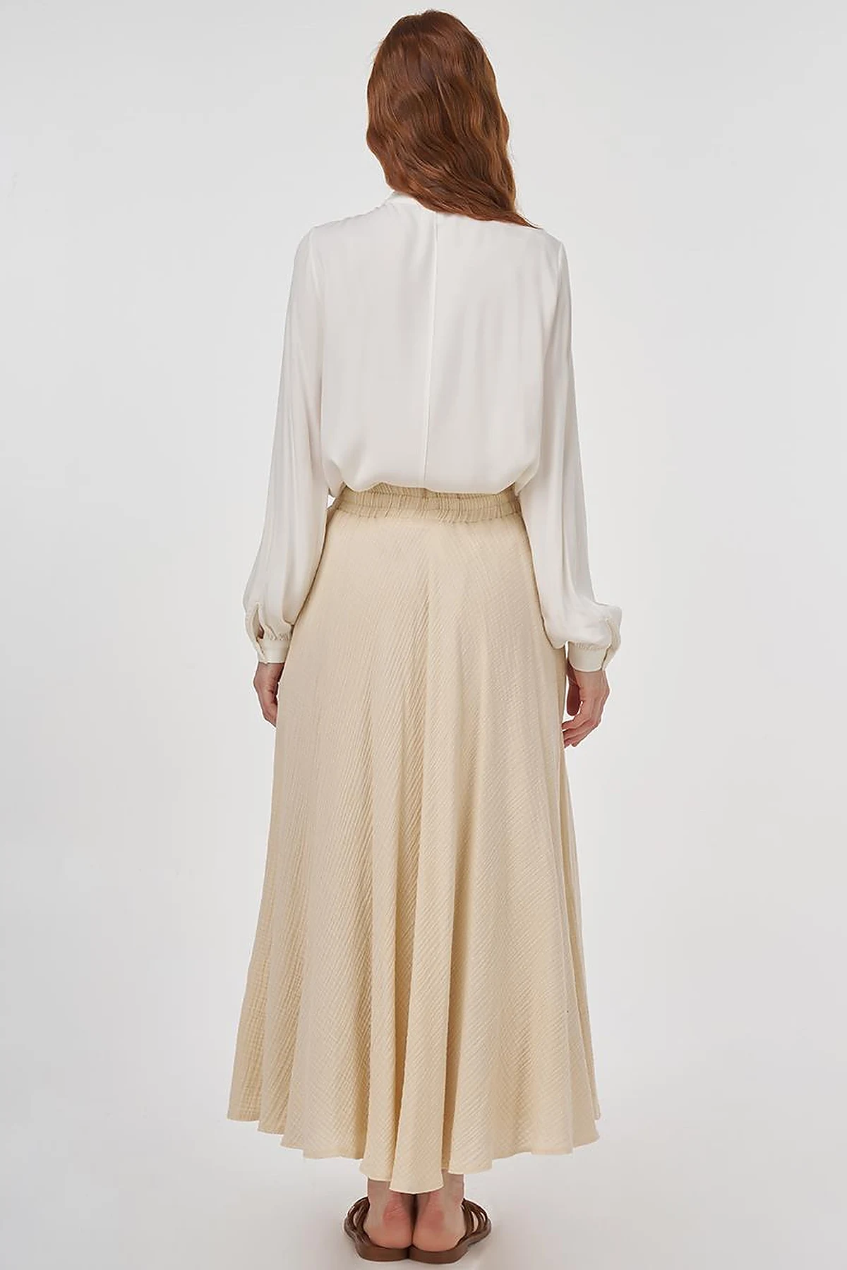 Muslin Flared Skirt Cream