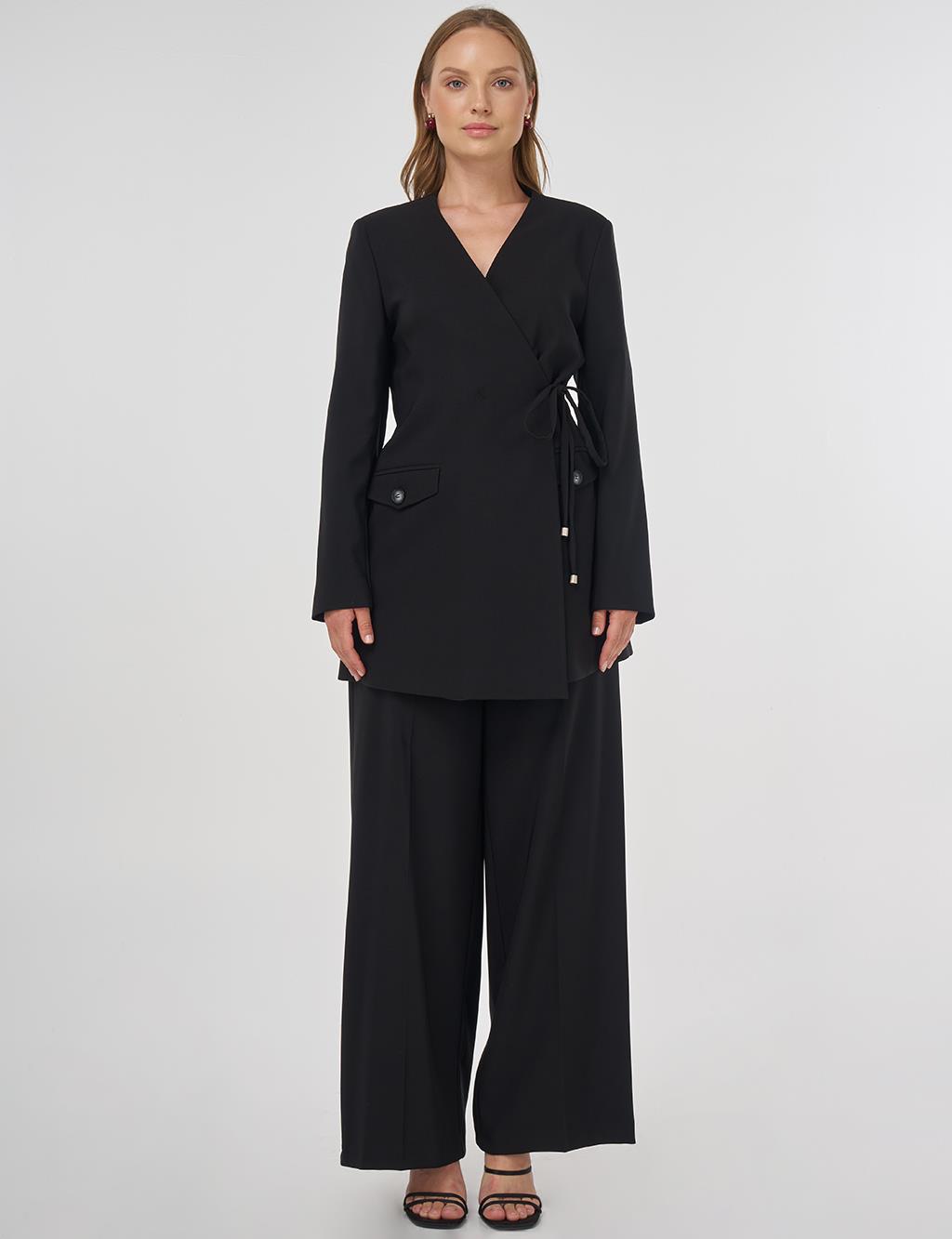 Waist Lace Double Suit Black