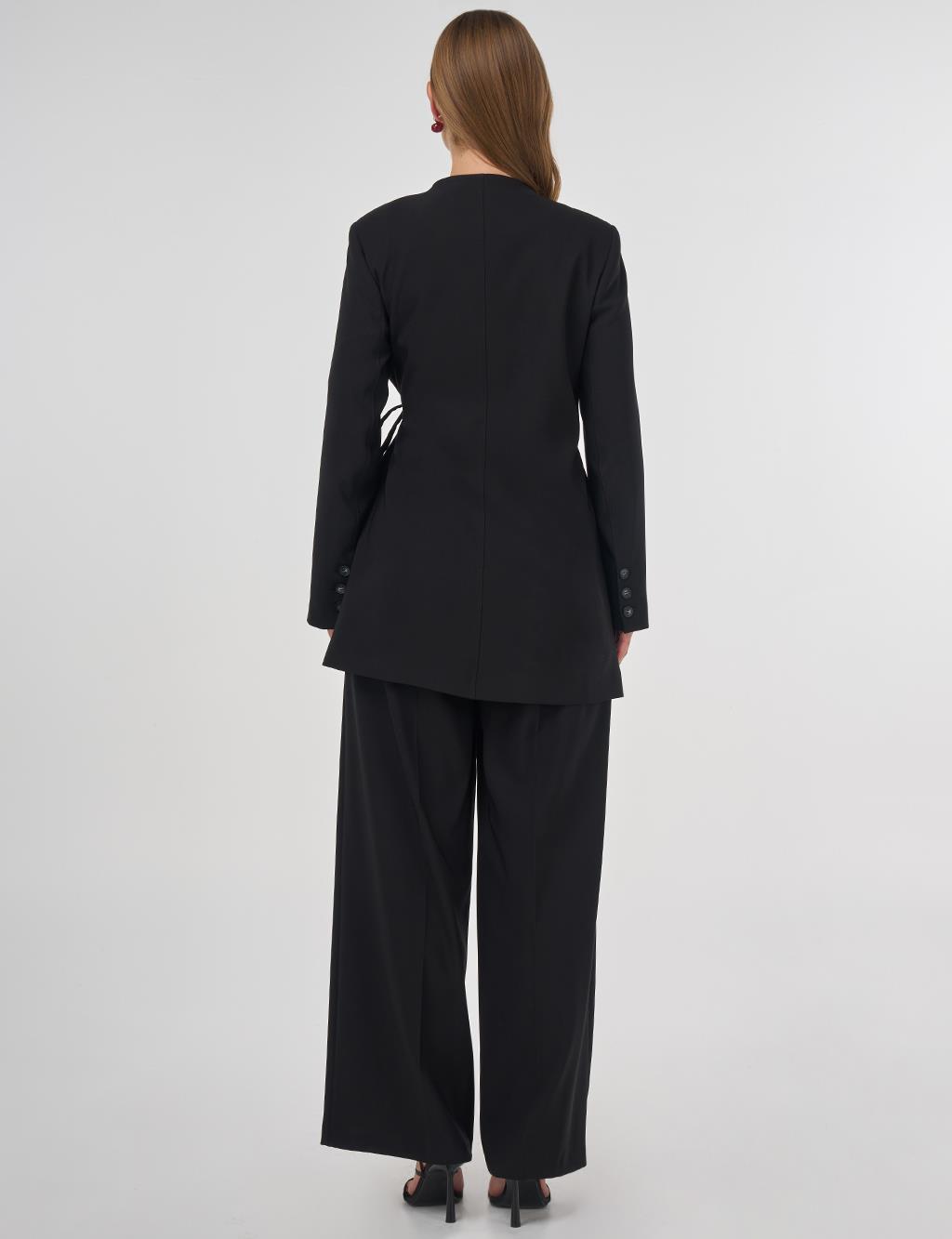 Waist Lace Double Suit Black