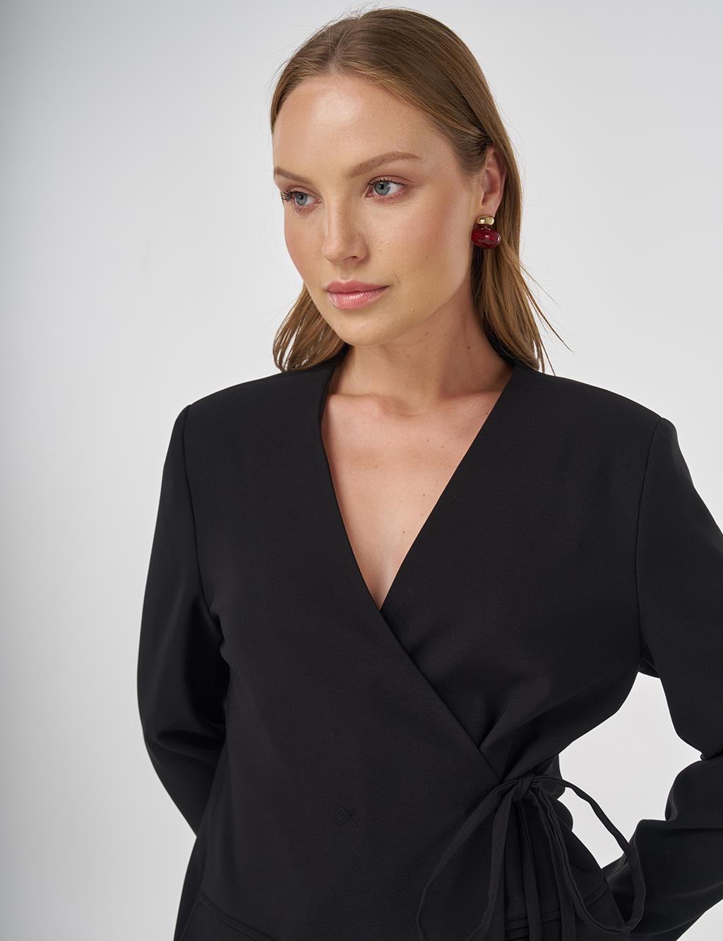 Waist Lace Double Suit Black