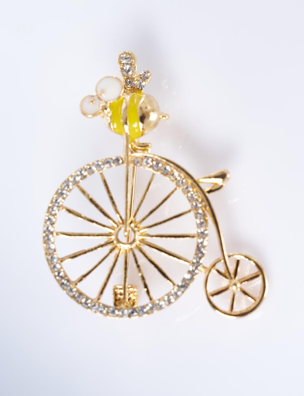 Bee-Shaped Brooch Gold- Yellow