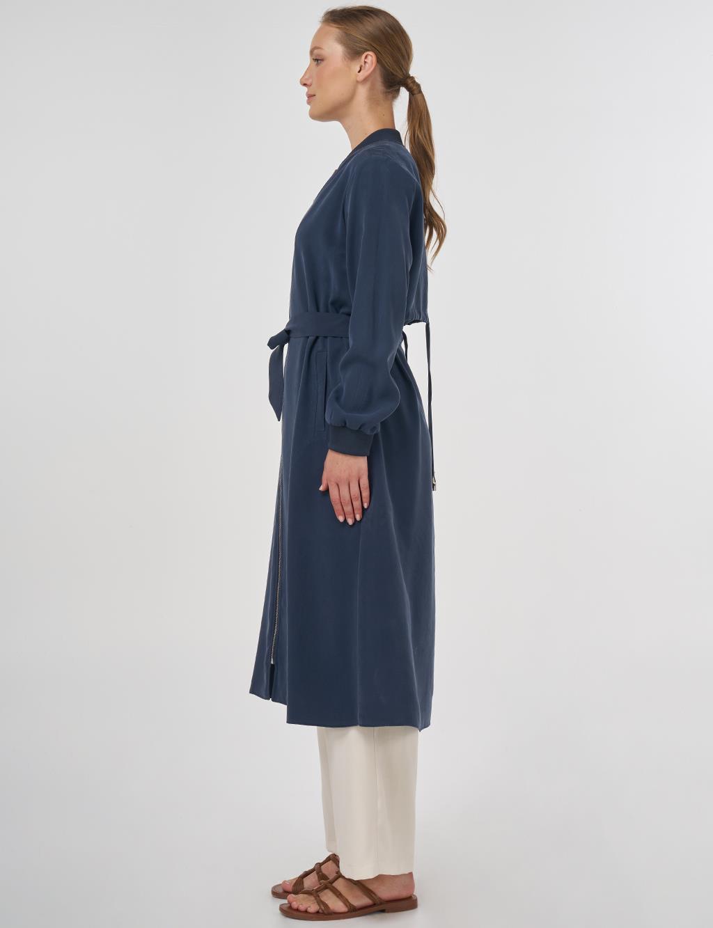 Windbreaker Detailed Modal Throw-On Dark Navy