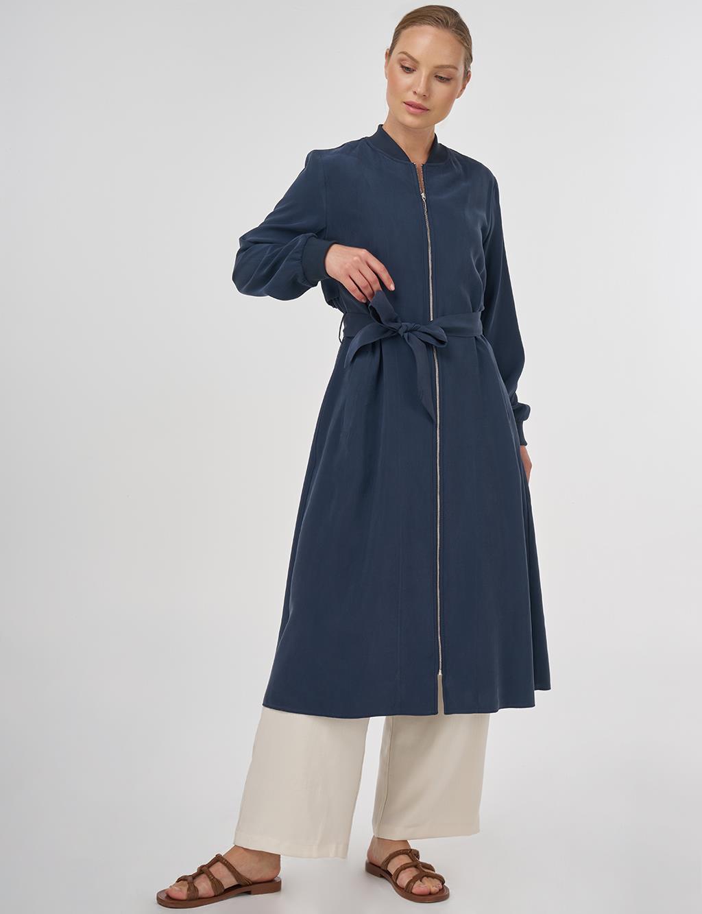 Windbreaker Detailed Modal Throw-On Dark Navy