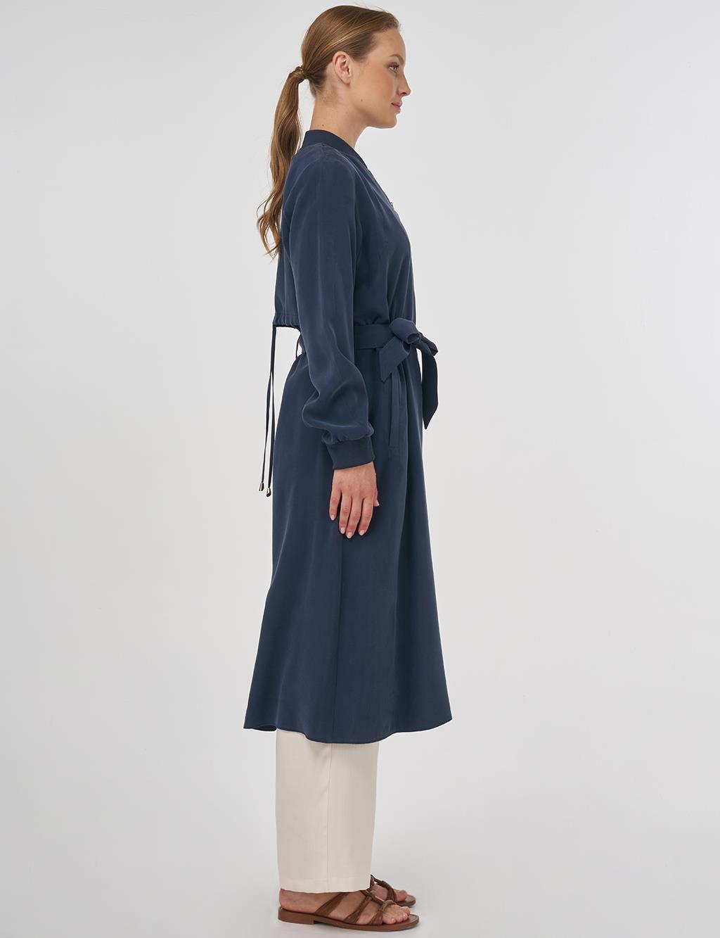 Windbreaker Detailed Modal Throw-On Dark Navy