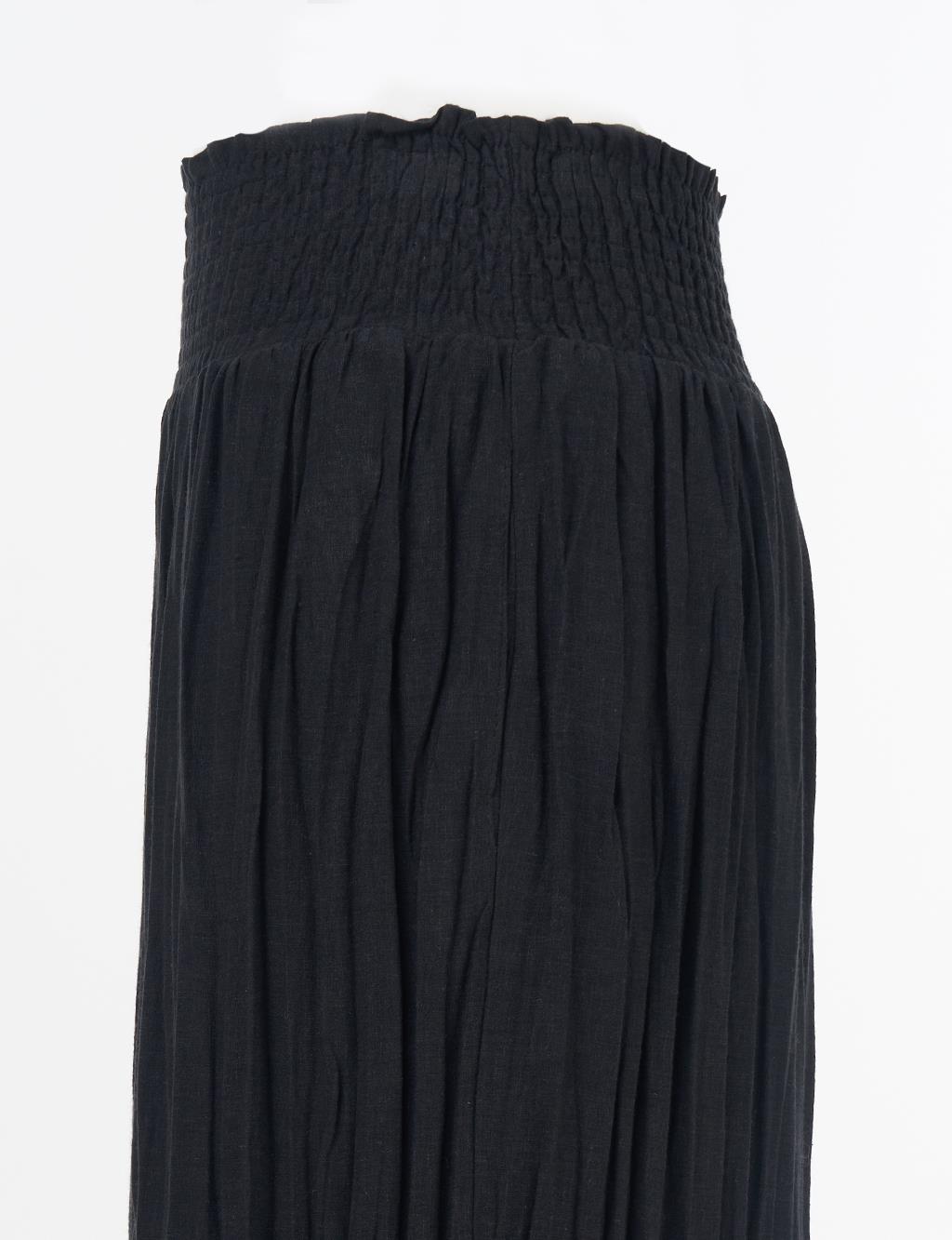 Gipe Seam Cotton Skirt Black