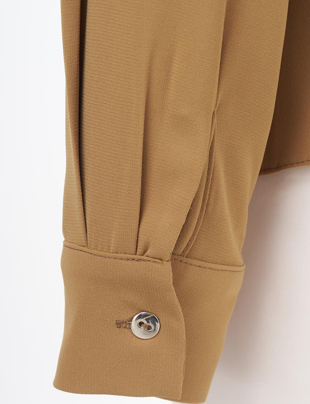 Shirt Collar Blouse Oliv