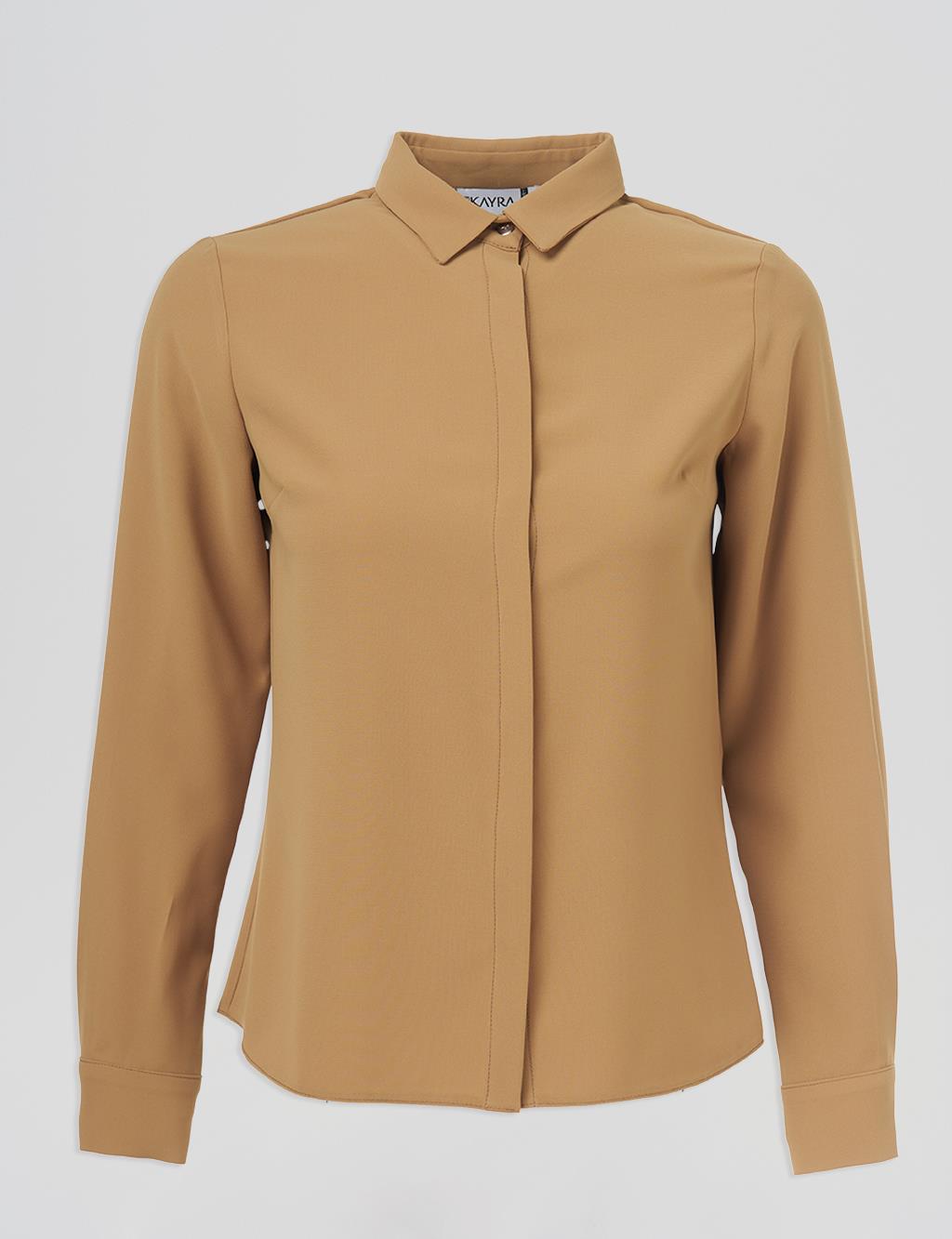 Shirt Collar Blouse Oliv