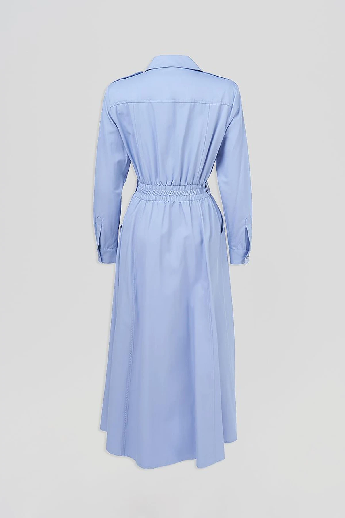 Elasticated Waist Maxi Dress Air Force Blue