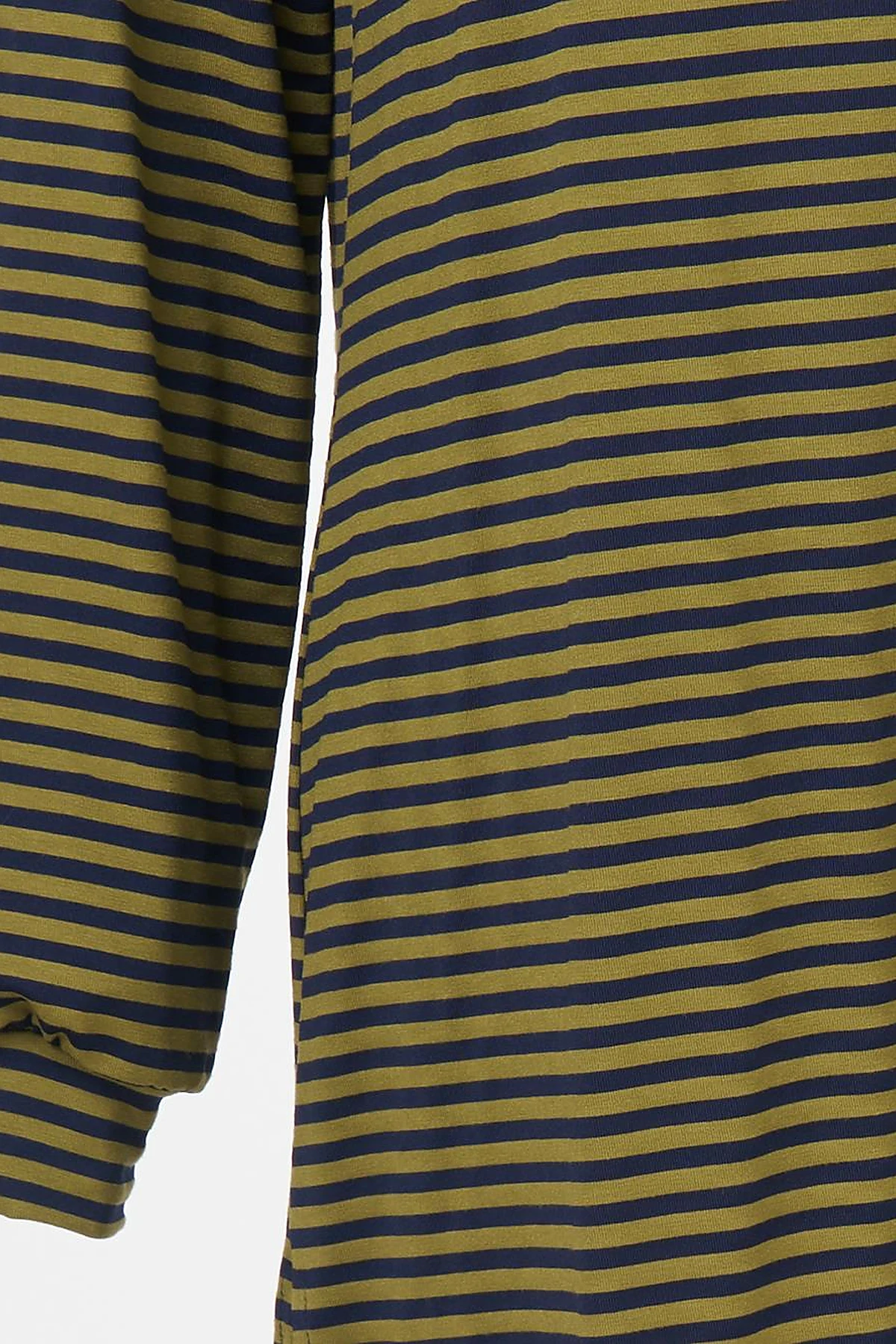 Çizgi Desen Viskon Sweatshirt Lacivert 
