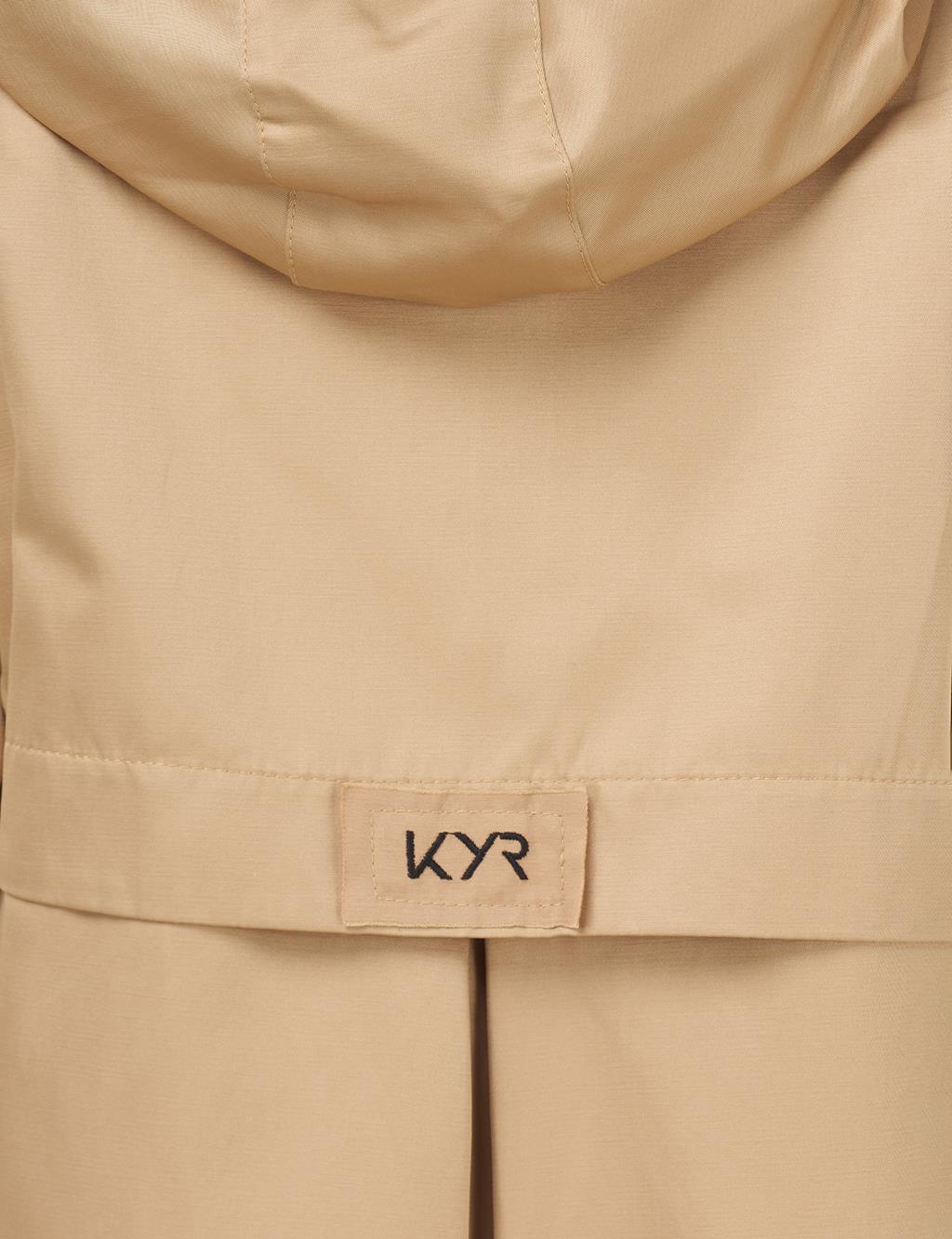 Point Stitched Hooded Cape Beige Point Stitched Hooded Cape Beige