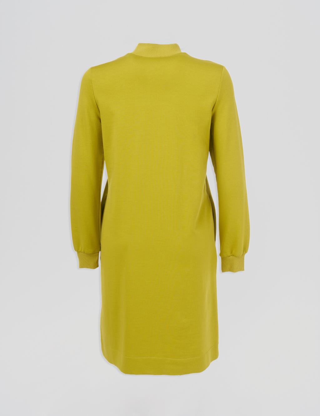 Half Zipper Closure Tunic Oliv