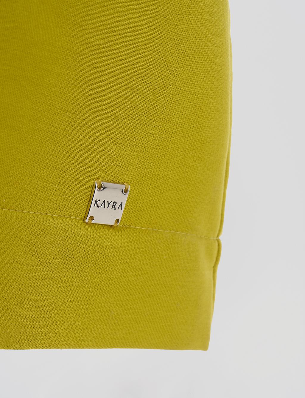 Half Zipper Closure Tunic Oliv