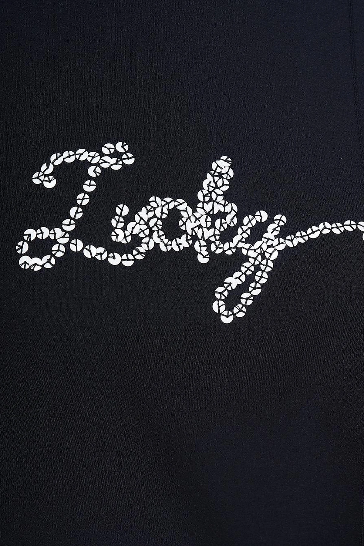 Sequin Embroidered Crop Black 