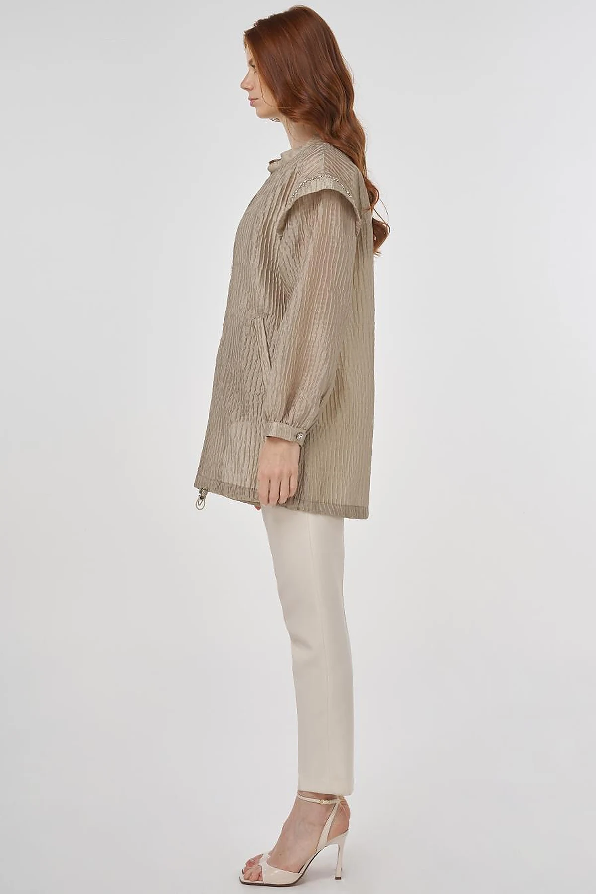 Embroidered Jacquard Jacket Moss Green