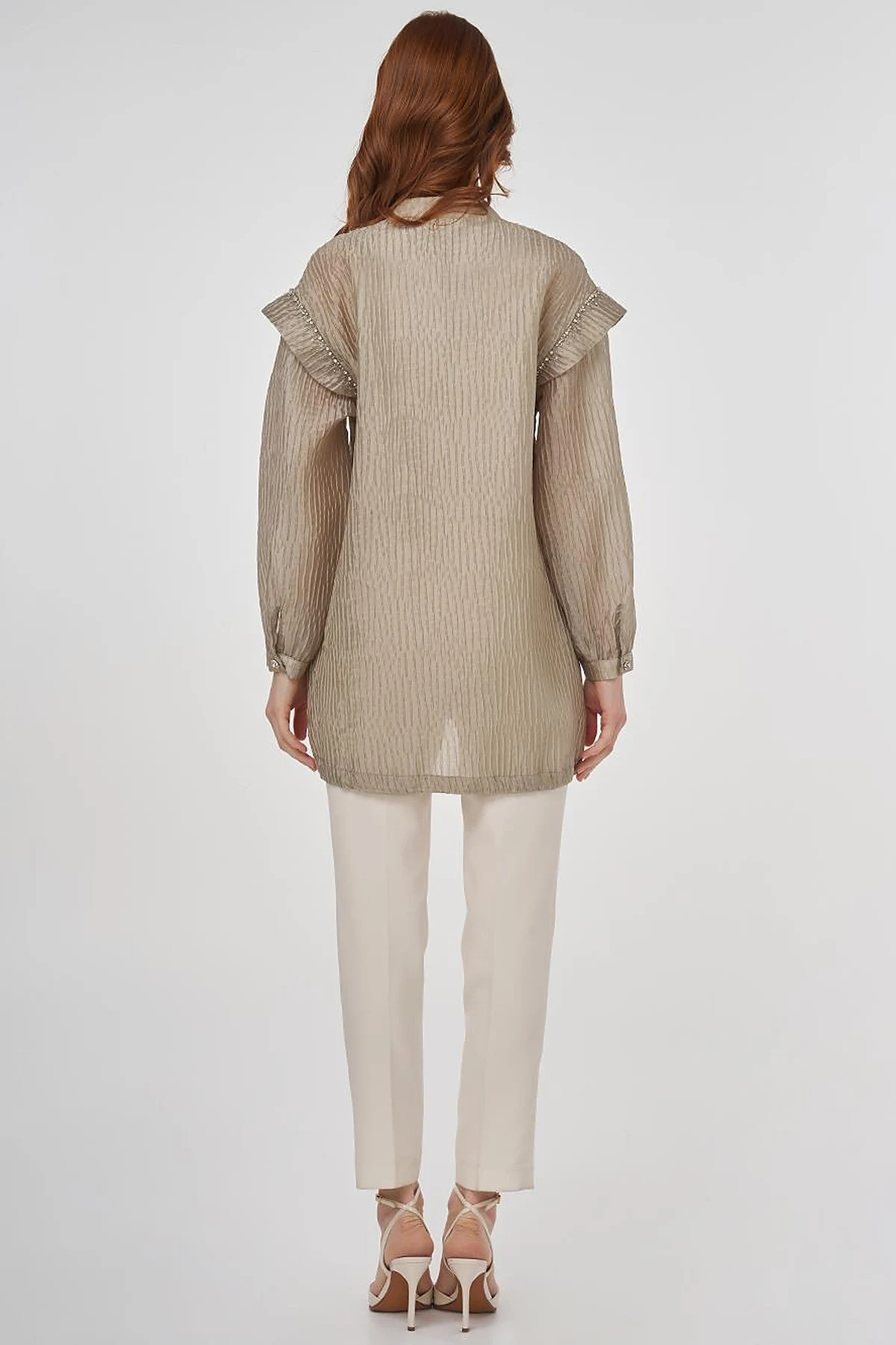 Embroidered Jacquard Jacket Moss Green
