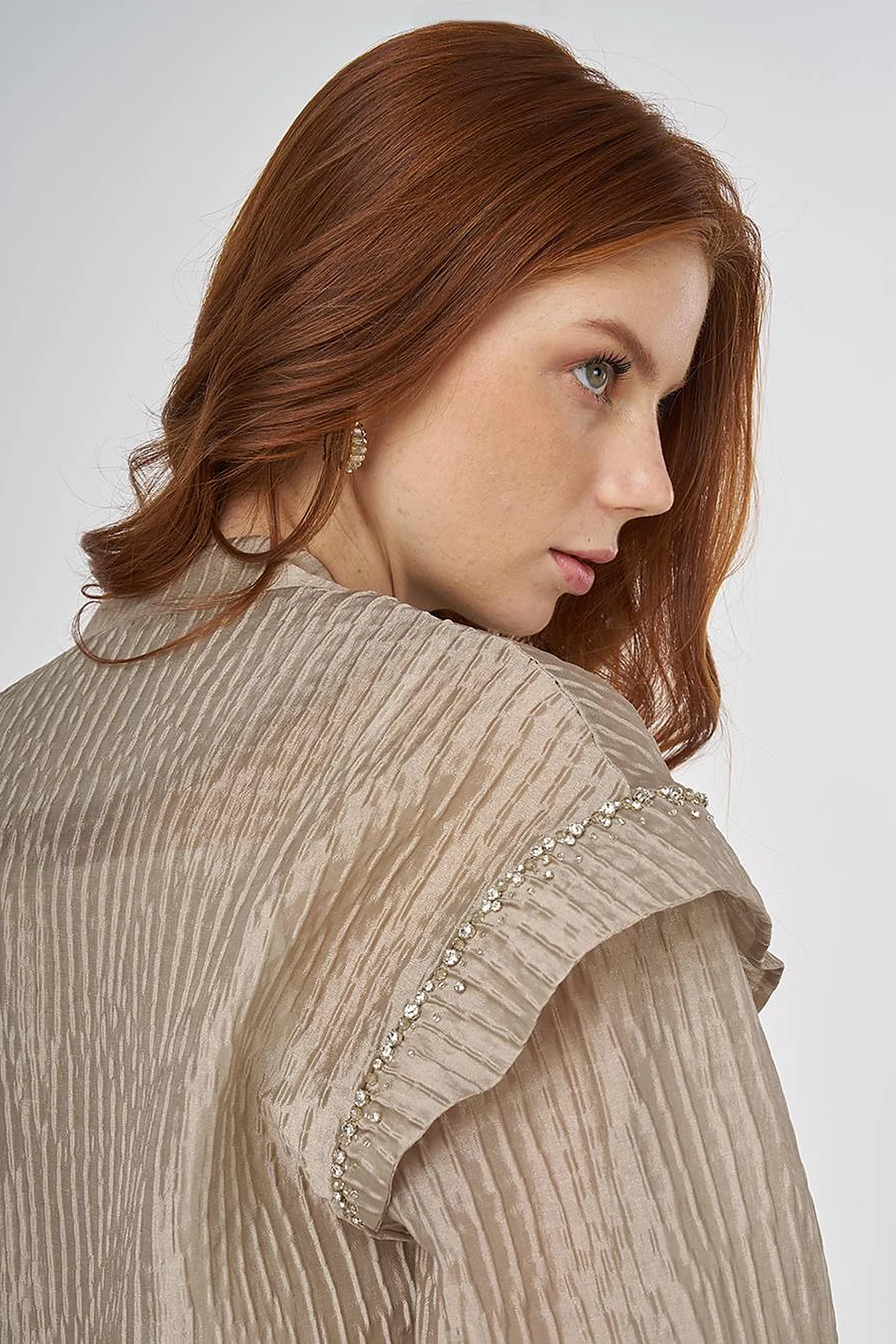 Embroidered Jacquard Jacket Moss Green