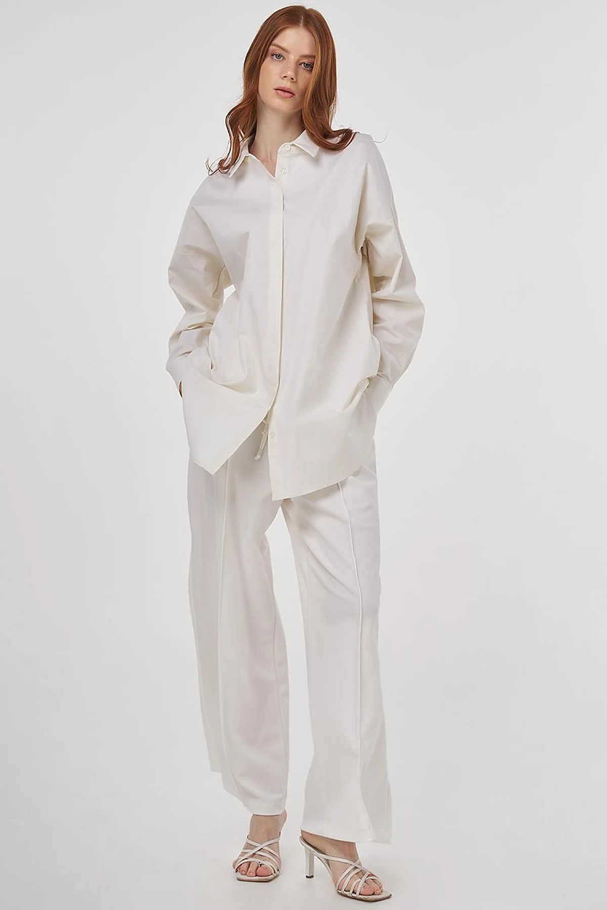 Relaxed Fit Cotton Tunic Cream 