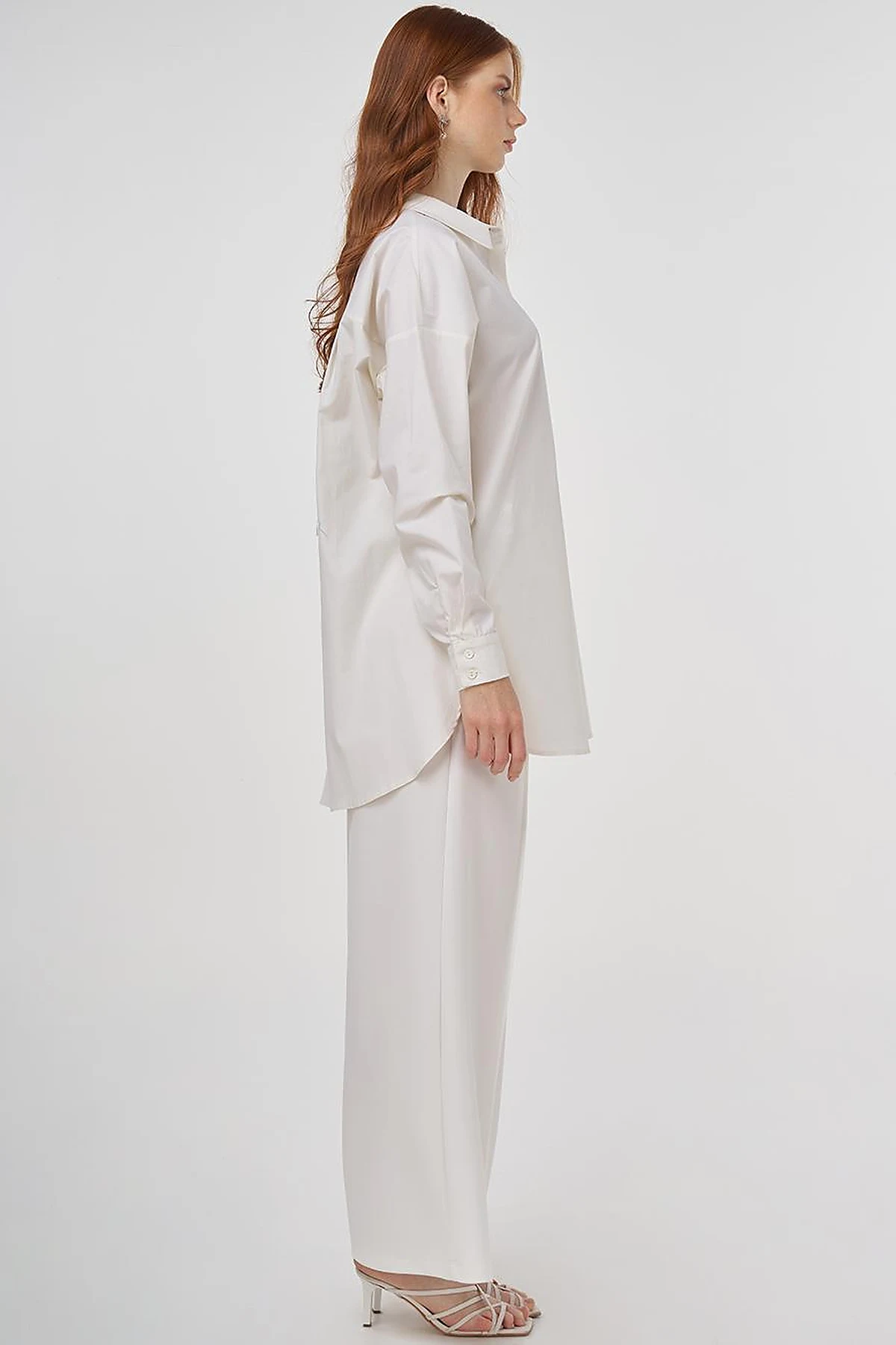 Relaxed Fit Cotton Tunic Cream 