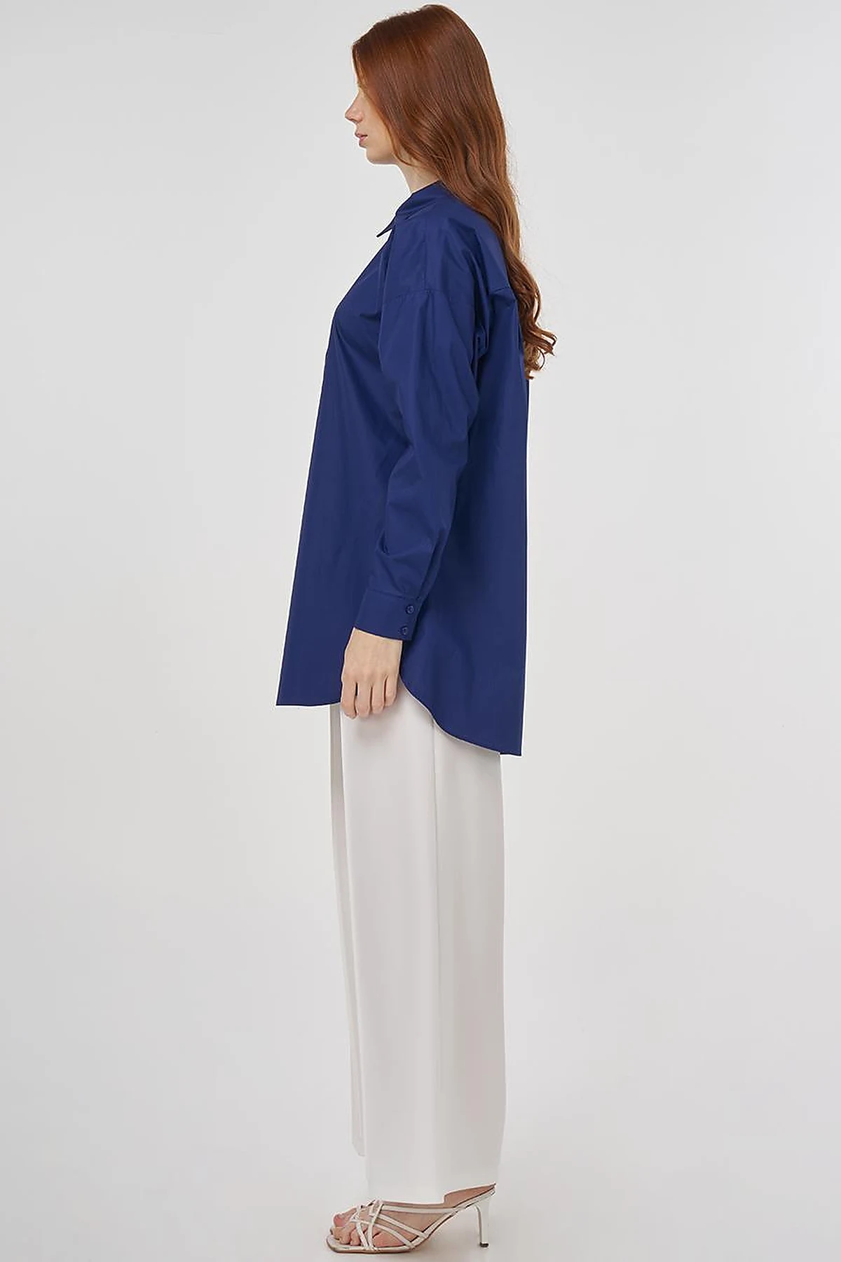 Relaxed Fit Cotton Tunic Navy Blue