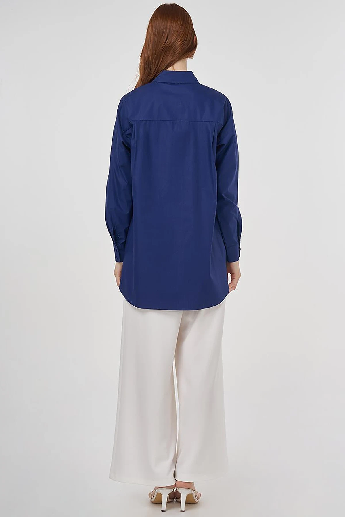Relaxed Fit Cotton Tunic Navy Blue