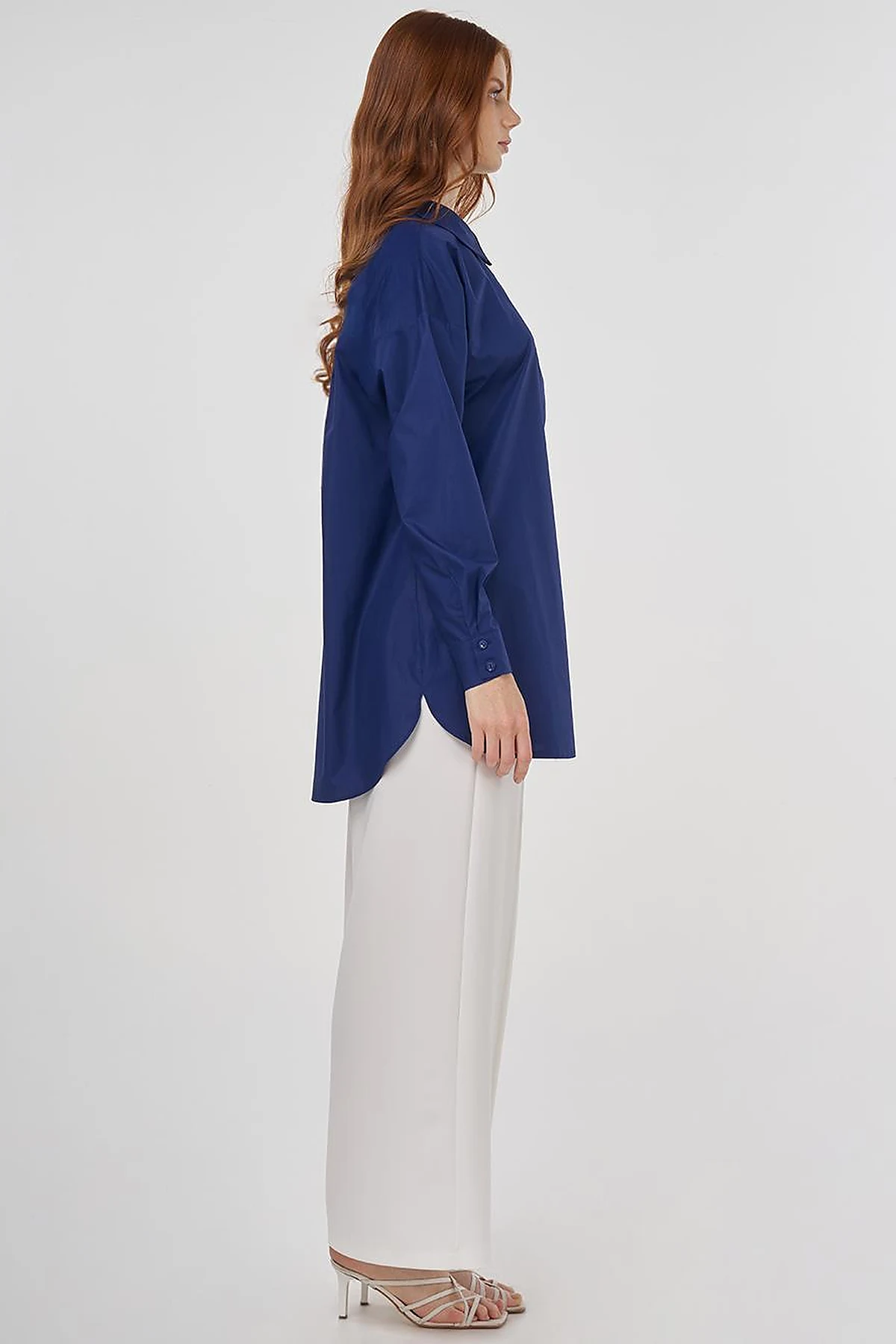 Relaxed Fit Cotton Tunic Navy Blue