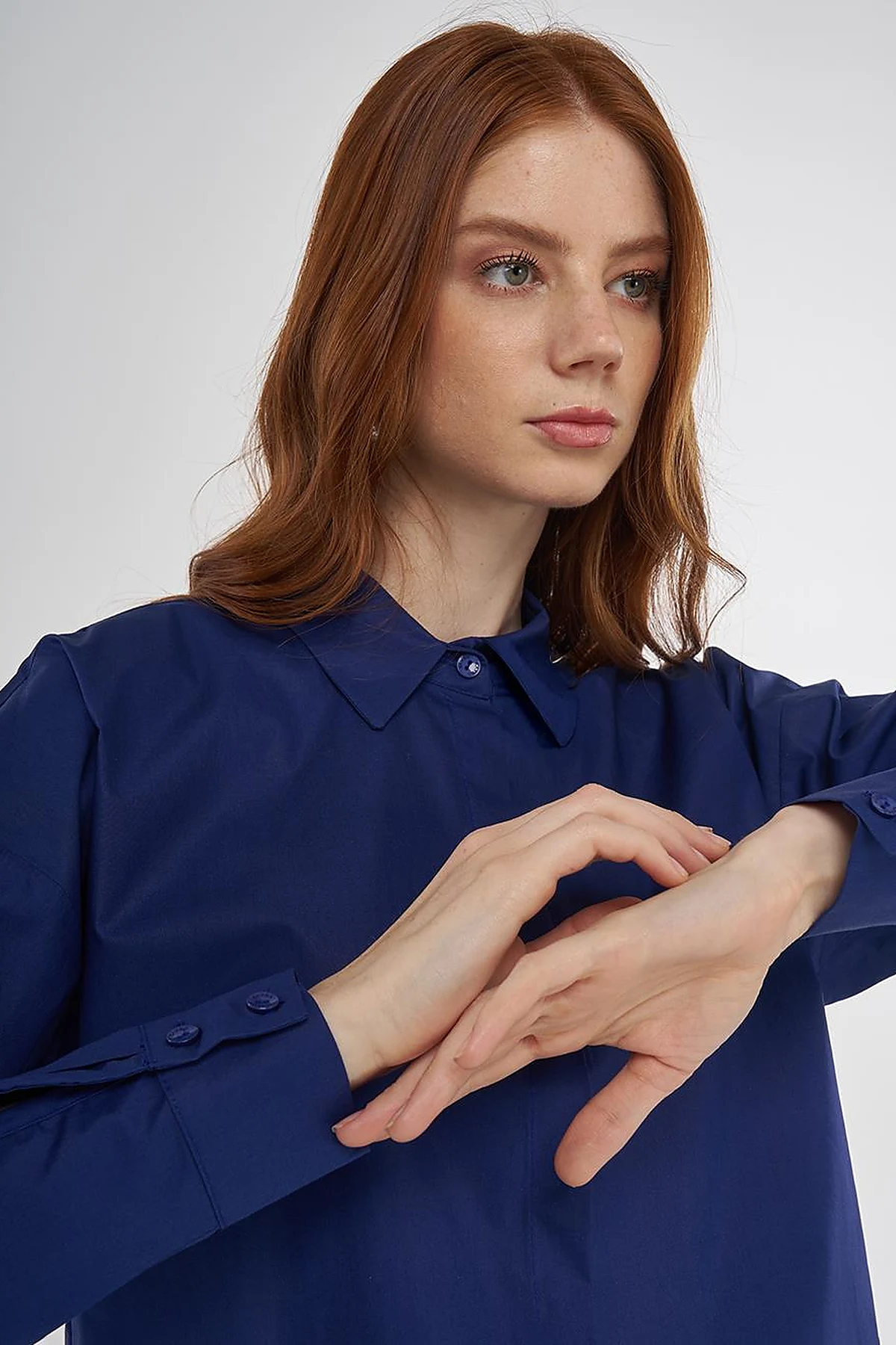 Relaxed Fit Cotton Tunic Navy Blue