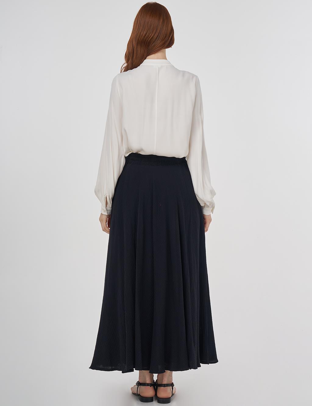 Muslin Flared Skirt Black 