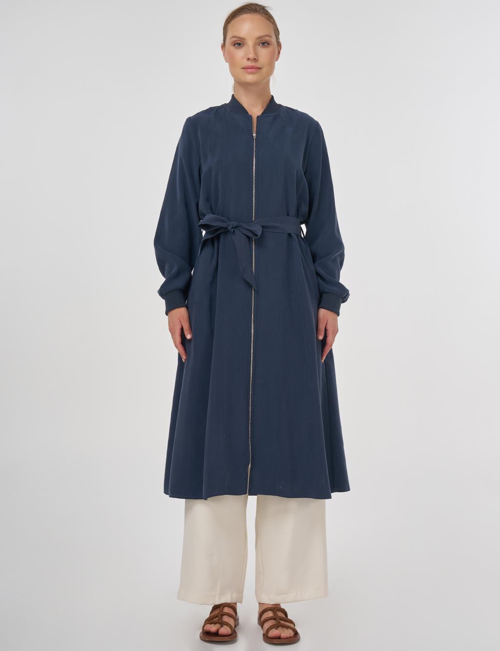 Windbreaker Detailed Modal Throw-On Dark Navy
