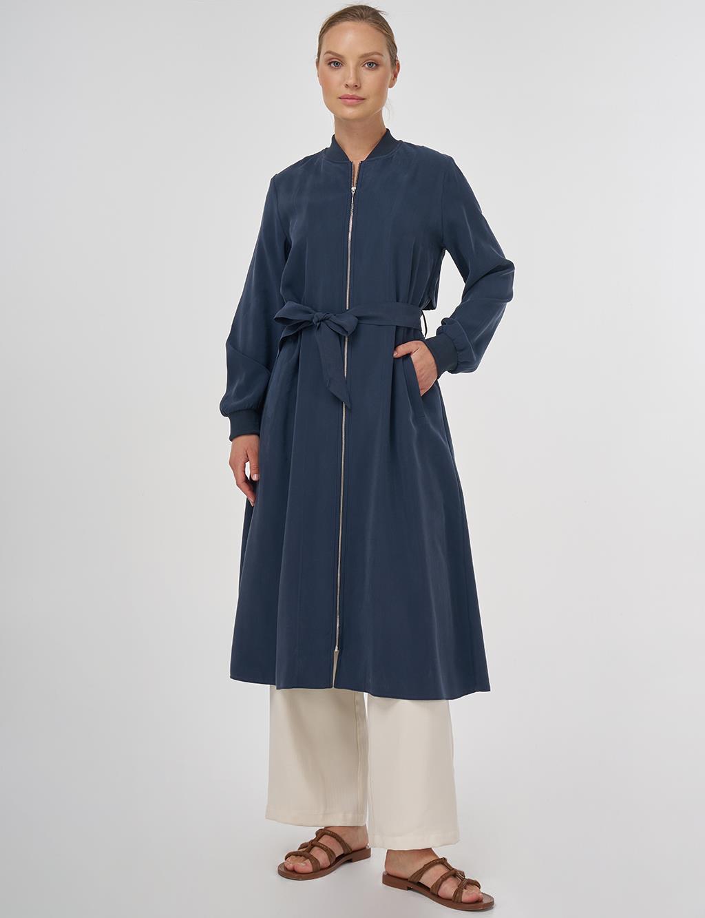 Windbreaker Detailed Modal Throw-On Dark Navy