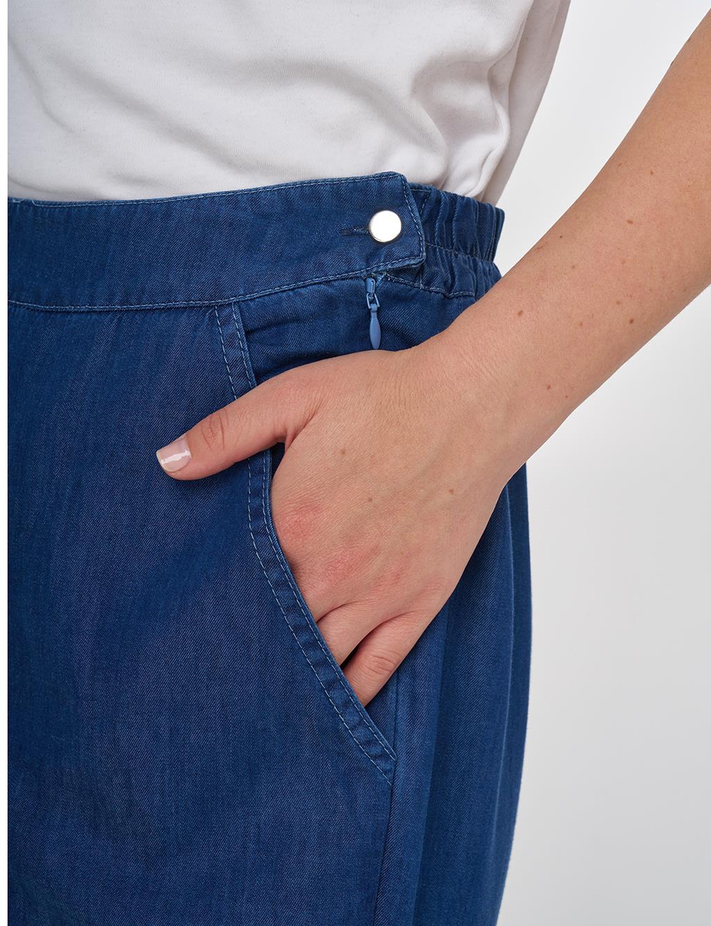 Tapered Lyocell Pants Navy 
