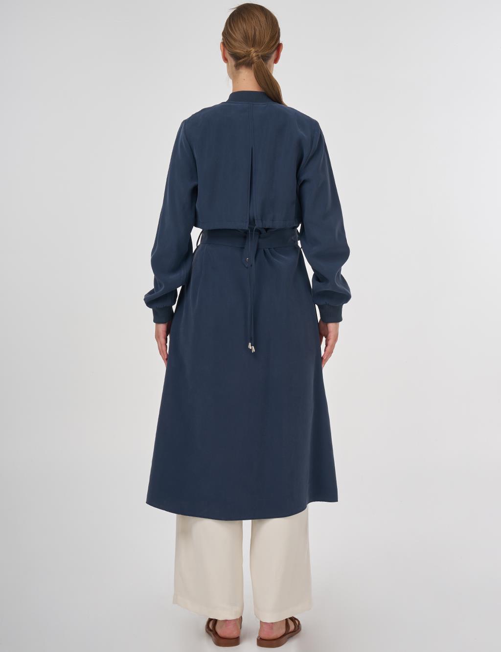 Windbreaker Detailed Modal Throw-On Dark Navy