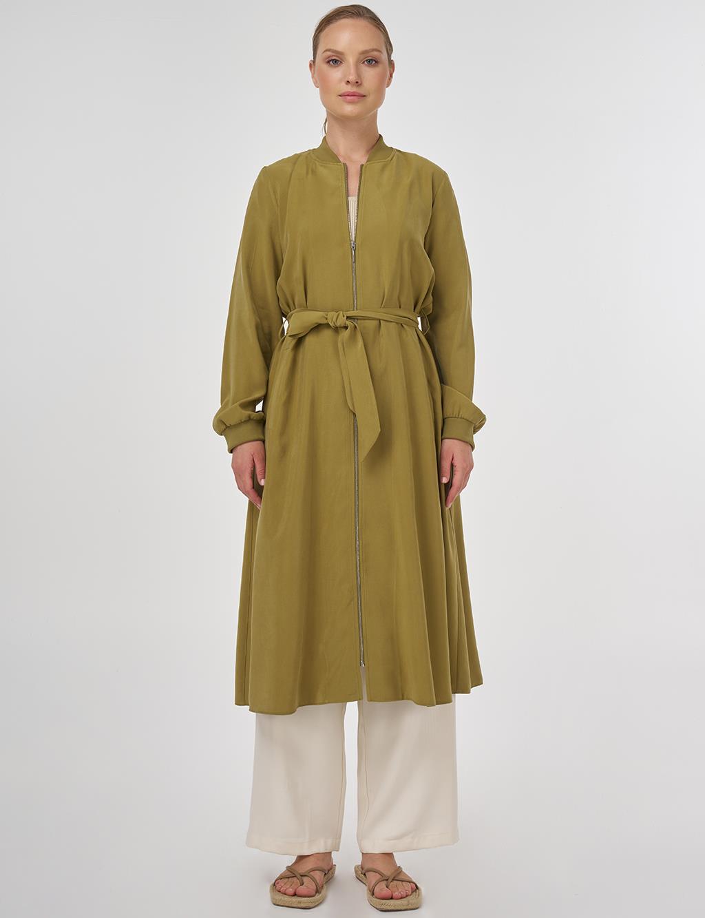 Windbreaker Detailed Modal Throw-On Khaki