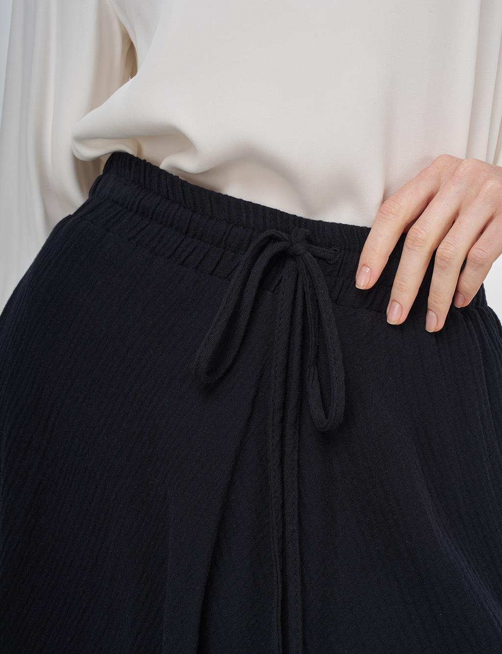 Muslin Flared Skirt Black 