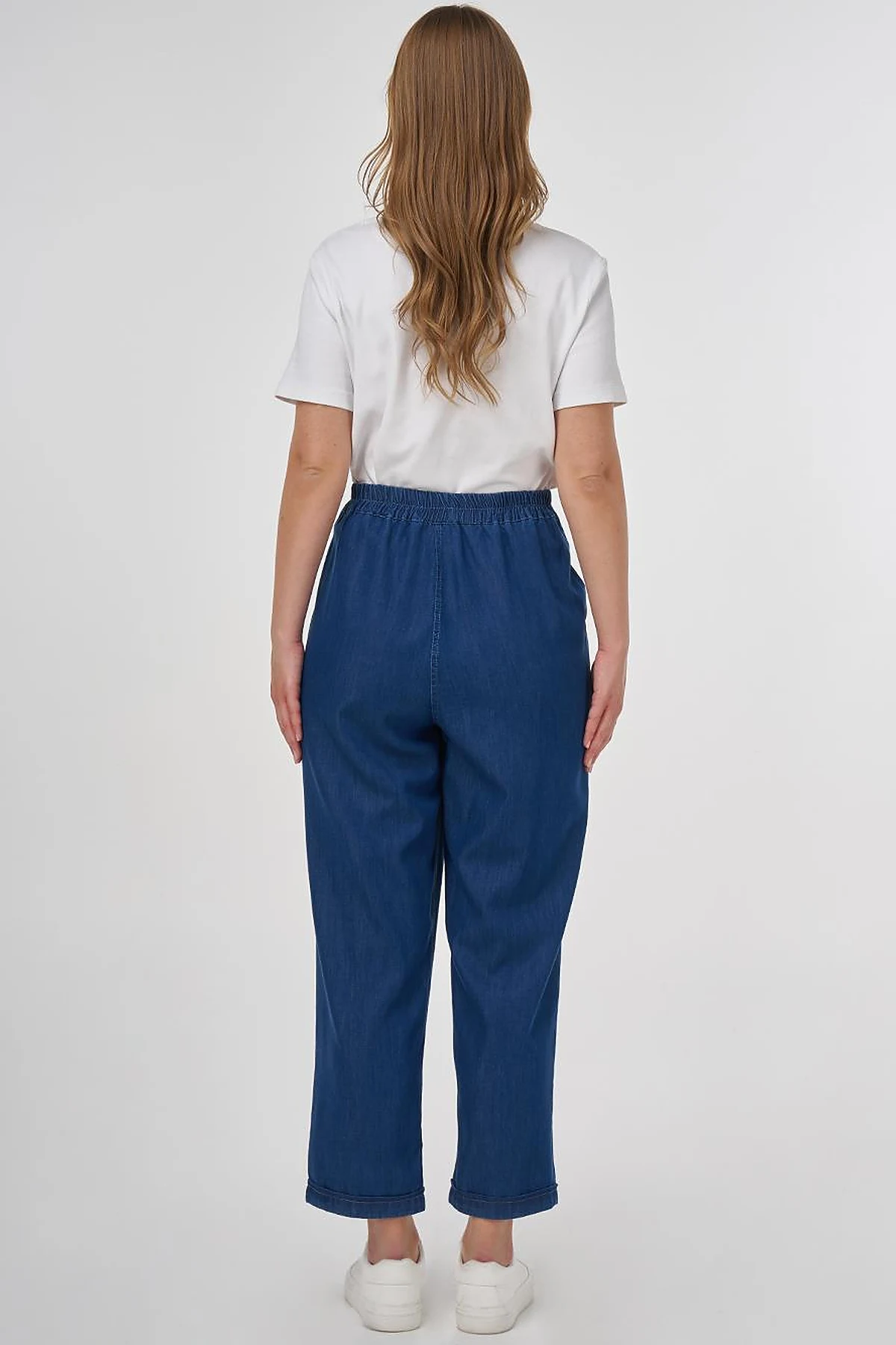Tapered Lyocell Pants Navy 