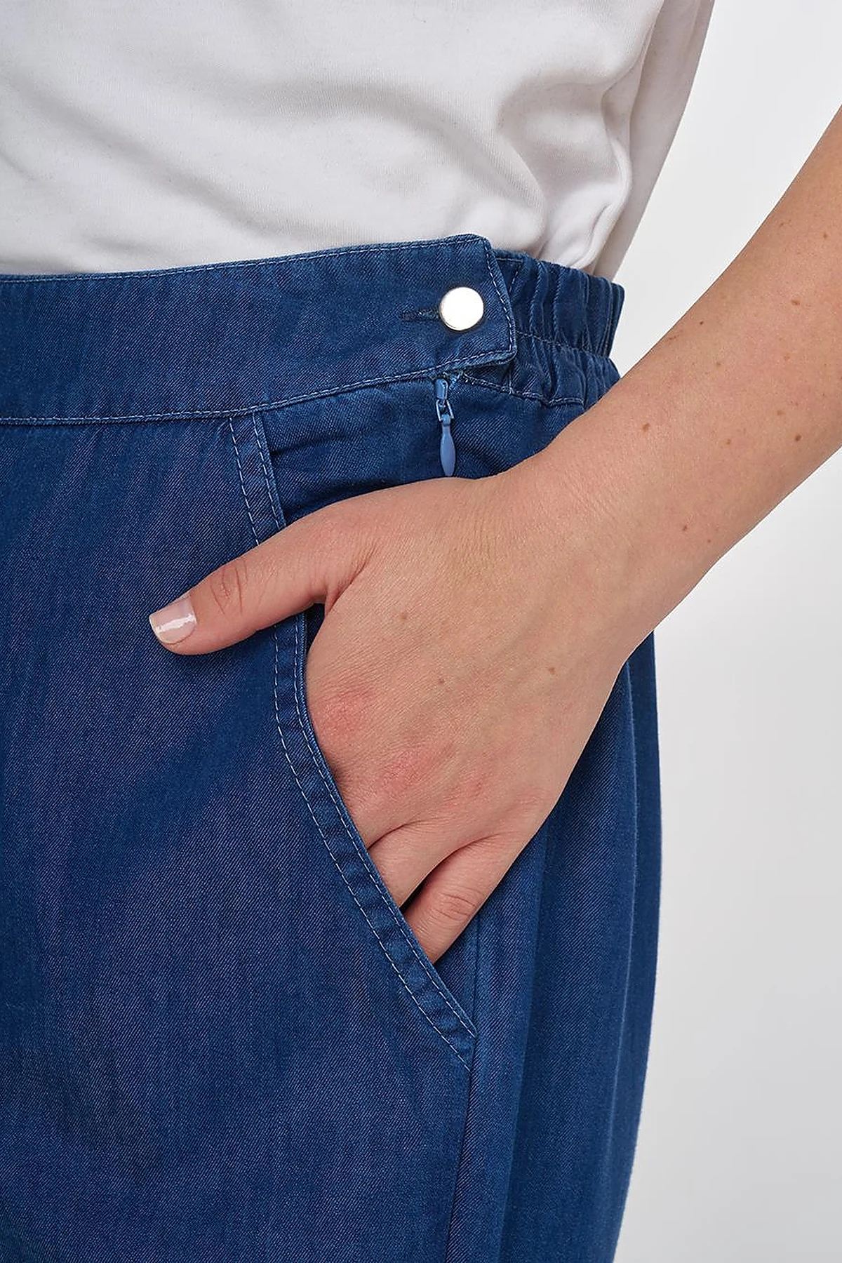 Tapered Lyocell Pants Navy 