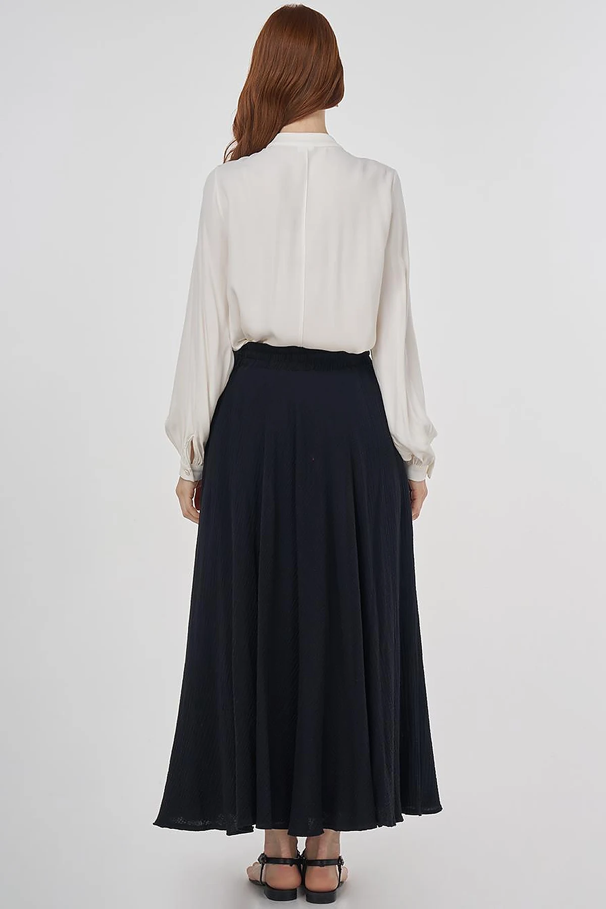 Muslin Flared Skirt Black 