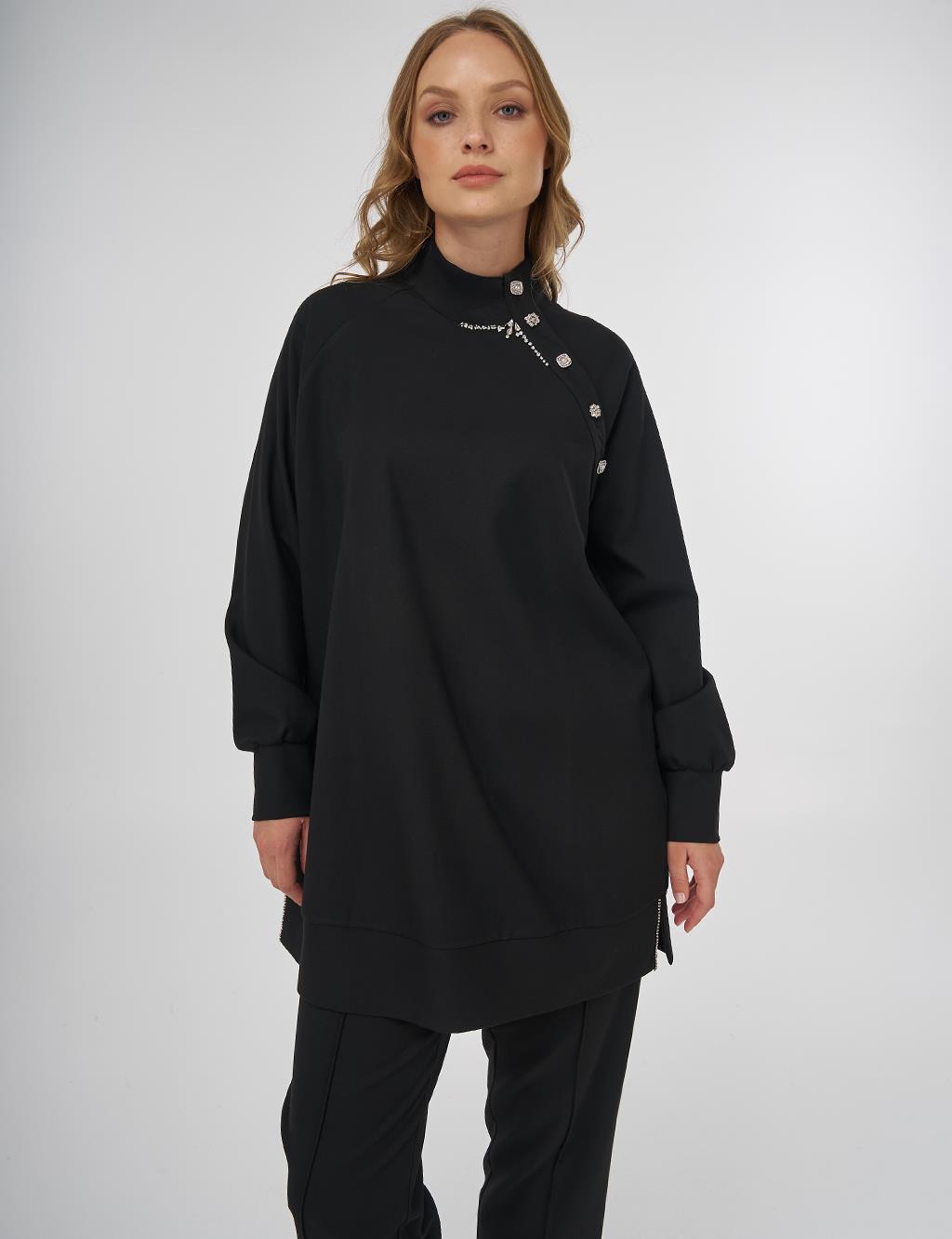 Shiny Stone Two-Piece Set Black