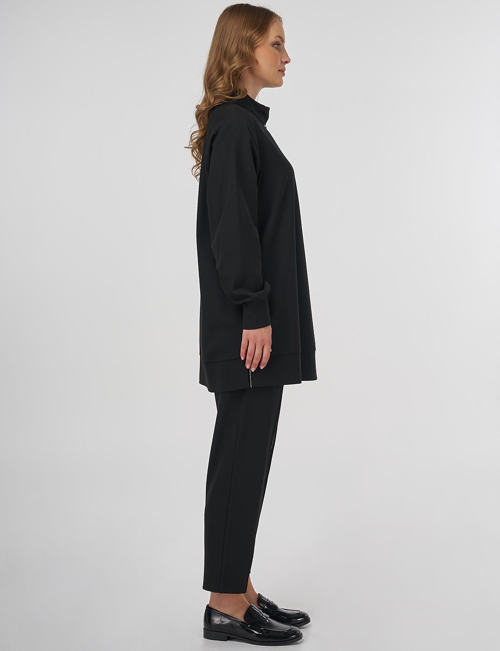 Shiny Stone Two-Piece Set Black