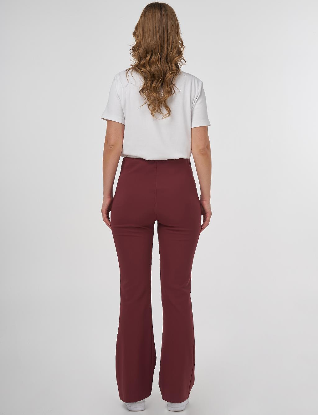 Taped Flare Fit Pants Bronze Brown